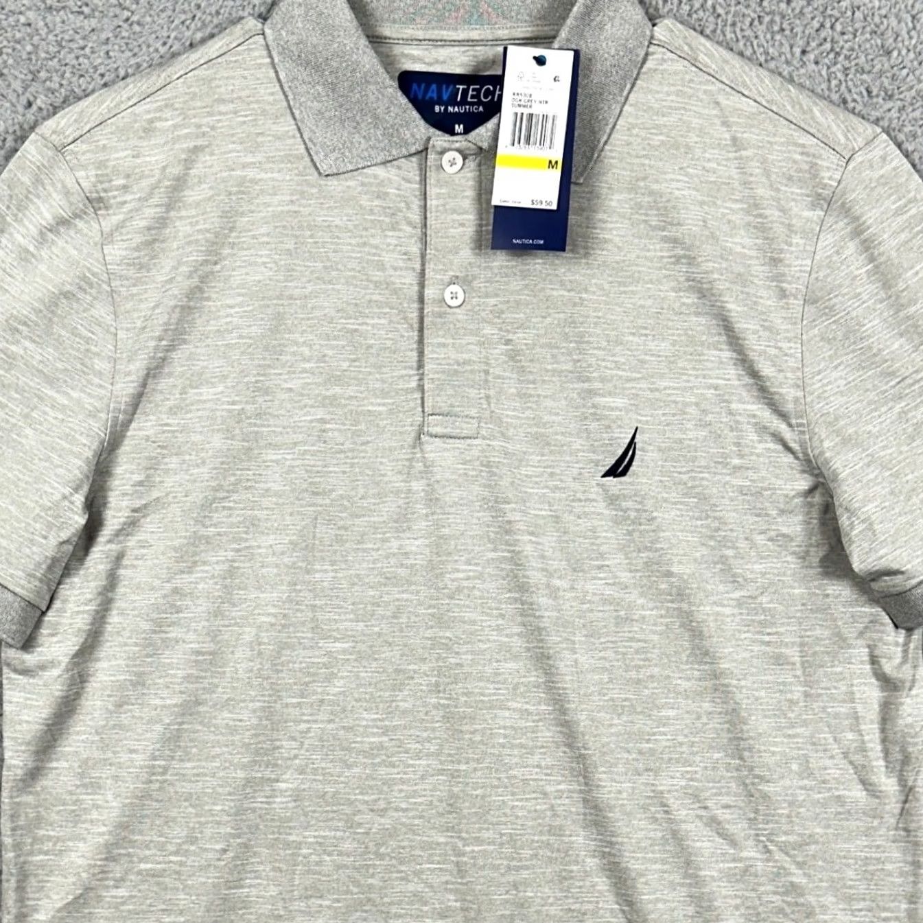 Nautica Nautica Navtech Shirt Golf Polo Mens Medium Gray Short Sleeve Rugby Casual NEW Size US M / EU 48-50 / 2 - 2 Thumbnail