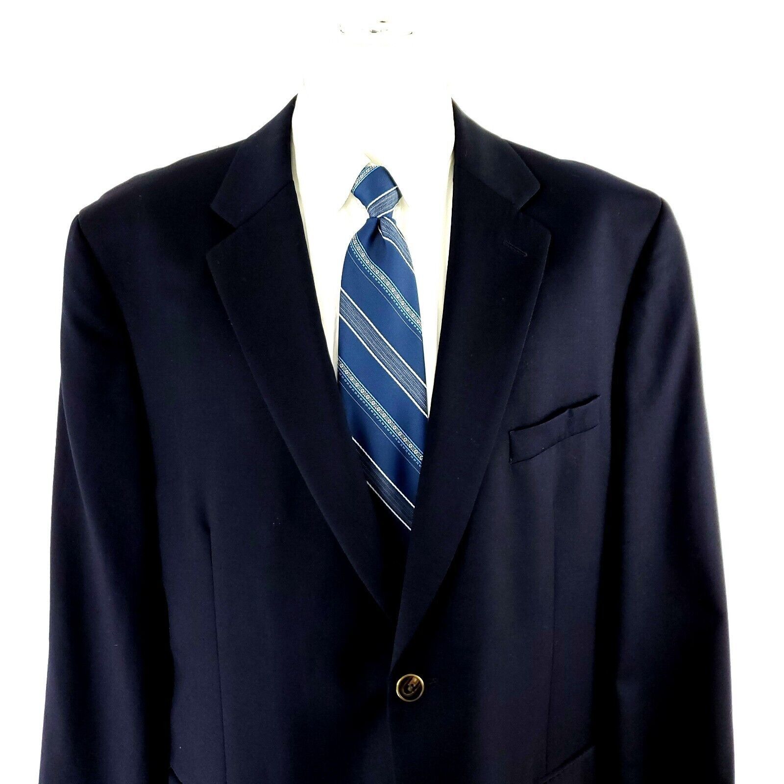 Joseph & Feiss Joseph & Feiss Gold Wool Gray 2 Button Suit Jacket 40R Tagge  | Grailed