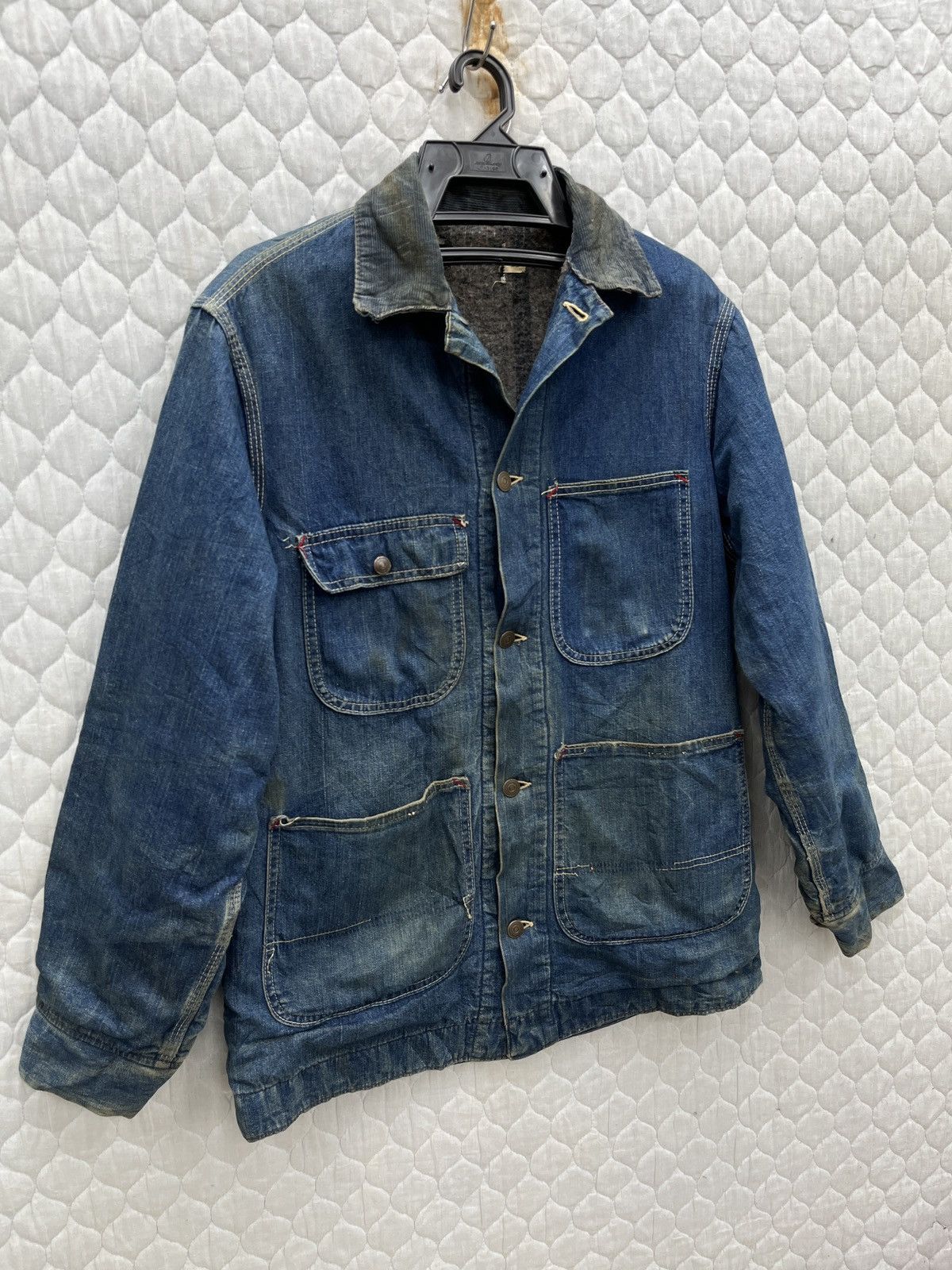 Sears 🔥STEALS🔥 VTG SEARS BLANKET LINED DENIM CHORE JACKET Size US S / EU 44-46 / 1 - 2 Thumbnail