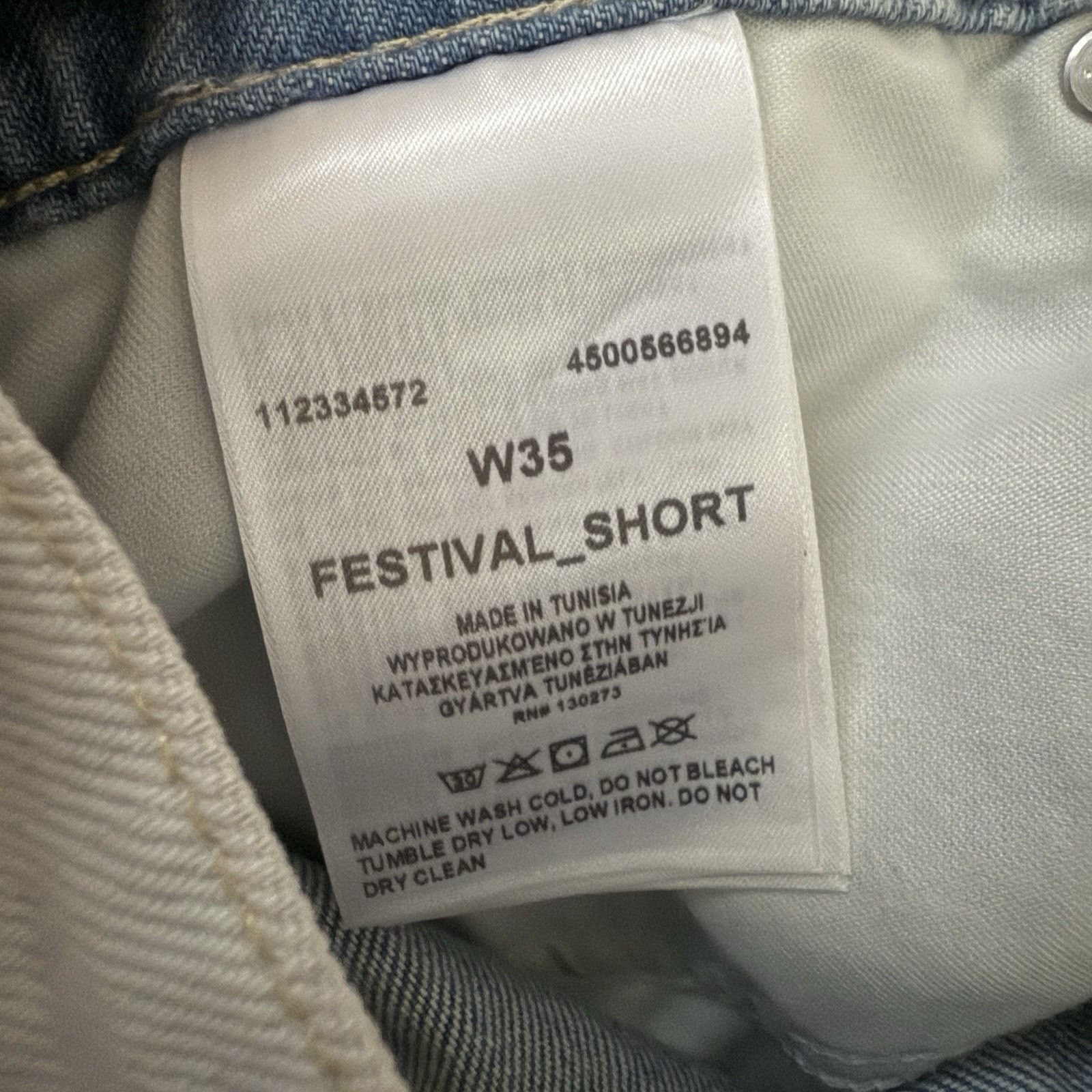Wrangler Wrangler Festival Stretch Denim High Rise Western Shorts Size 35" - 3 Thumbnail