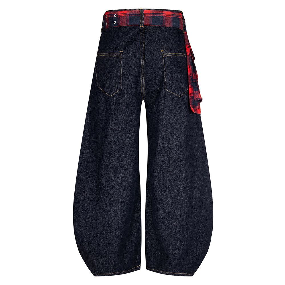 Jean American retro men's loose casual plaid curved jeans Size US 32 / EU 48 - 2 Thumbnail