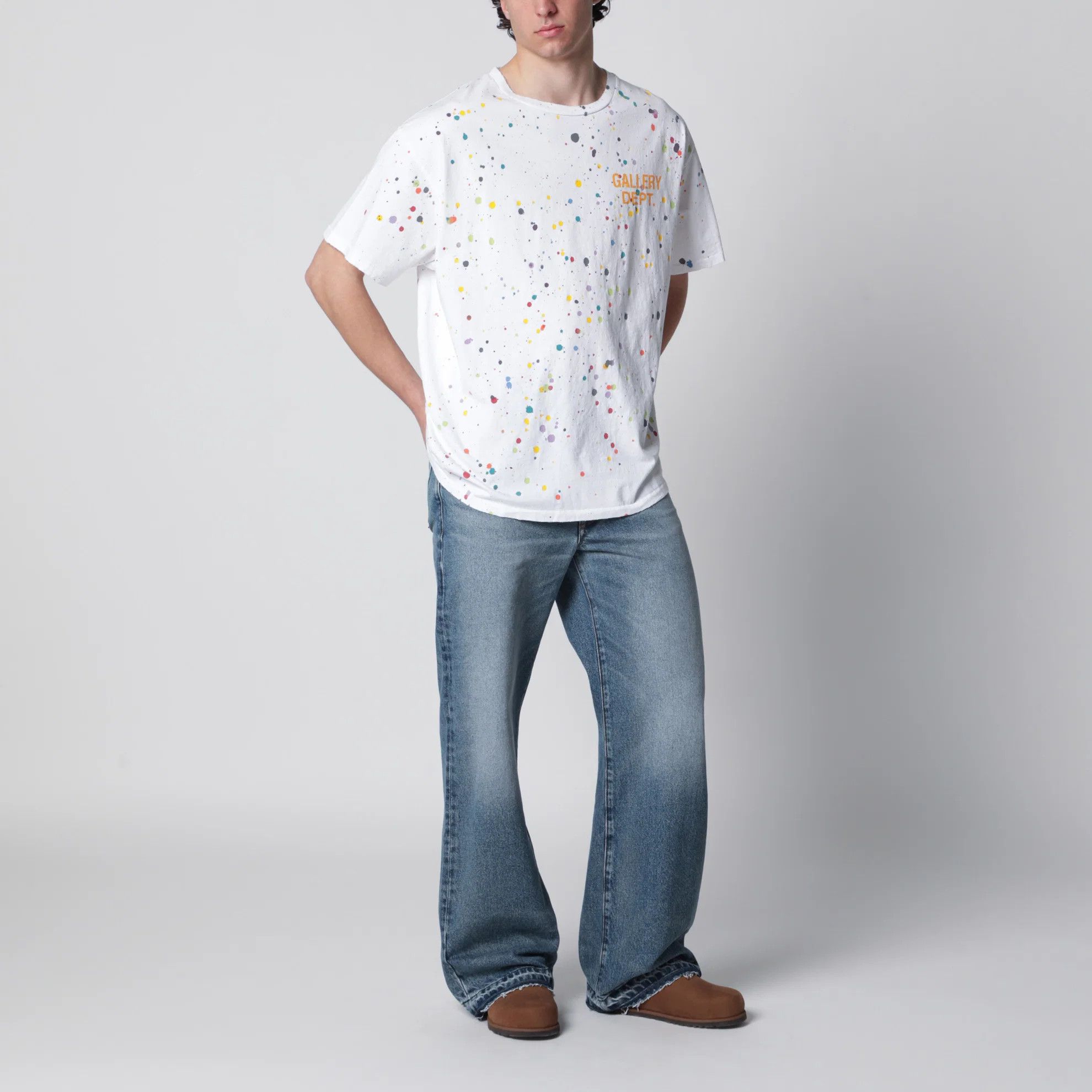 Gallery Dept. o1d2blof0426 Logo Print Short Sleeve T-Shirt in White Size US L / EU 52-54 / 3 - 2 Thumbnail