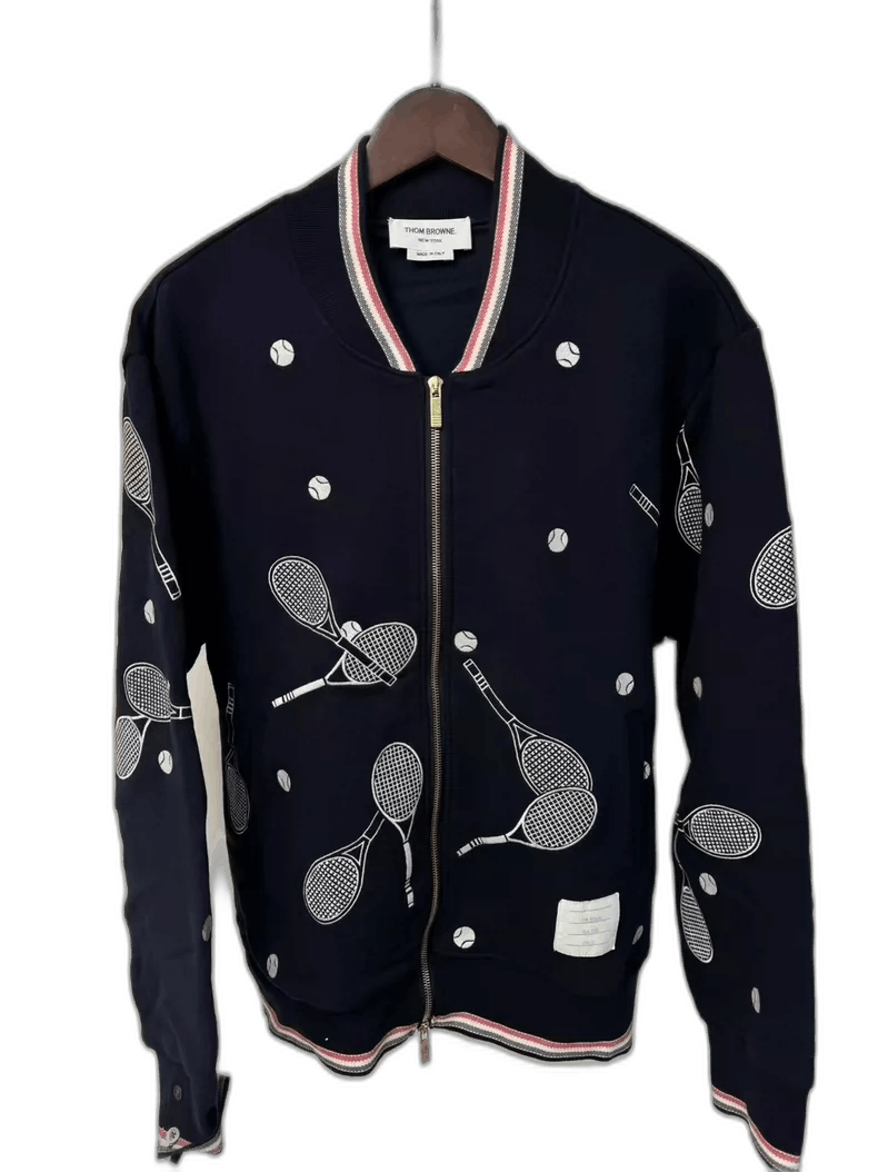 Thom Browne Thom Browne Tennis Embroidered Jacket-yf Size US M / EU 48-50 / 2 - 1 Thumbnail