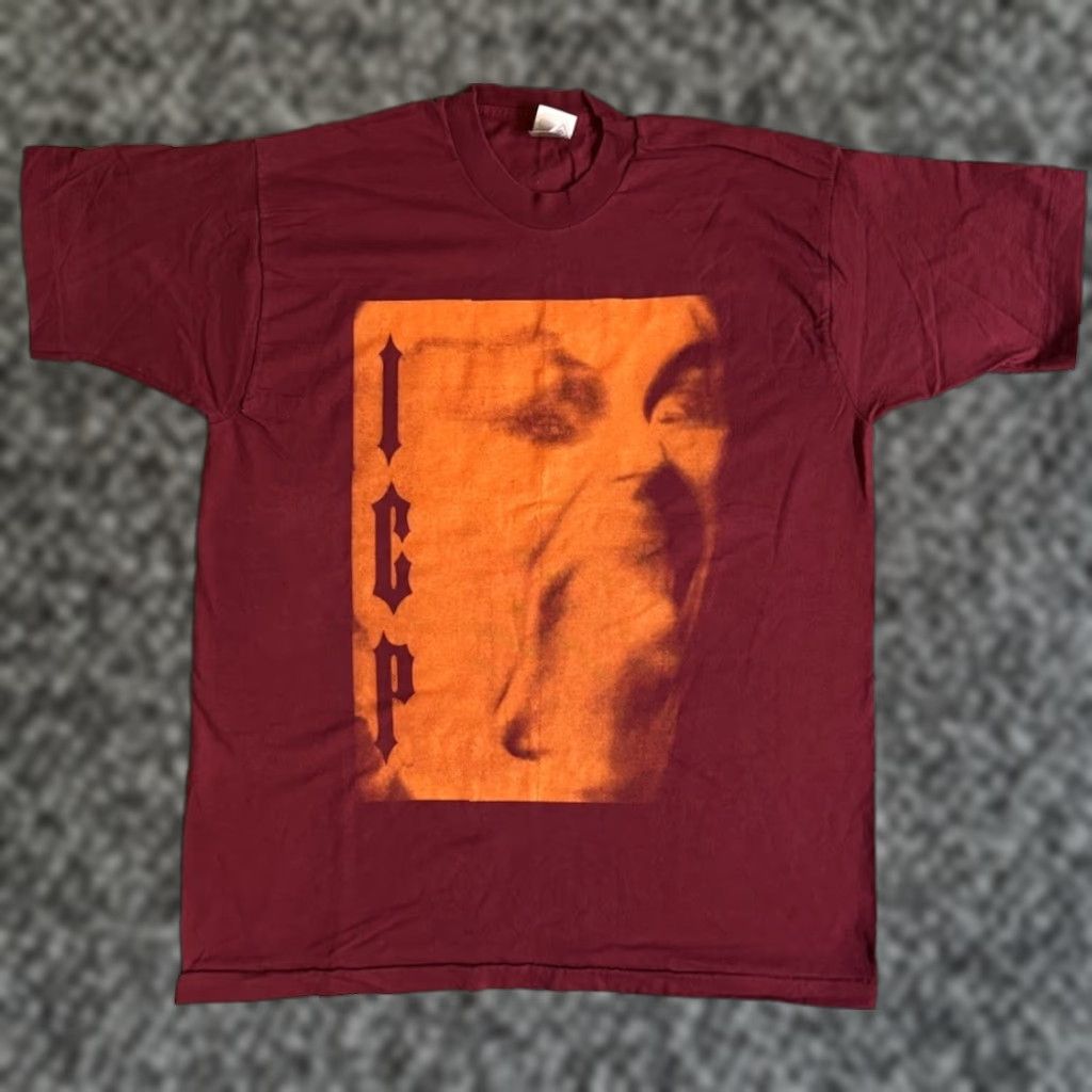 Fruit Of The Loom VINTAGE Terror Wheel 1994 ICP Call Me The Dead Body Man T Shirt XL Maroon Size US XL / EU 56 / 4 - 1 Thumbnail