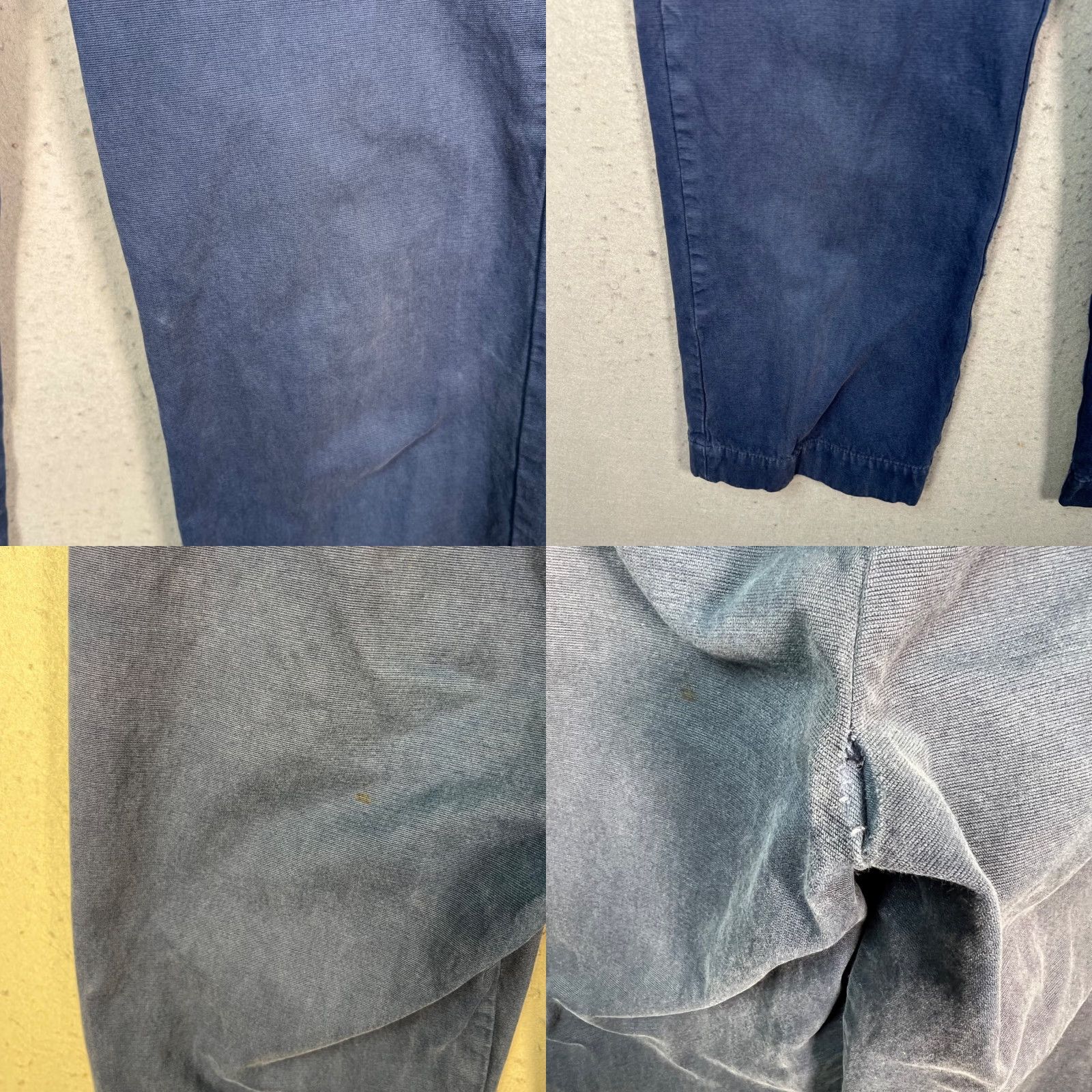 Vintage Sézane Womens Size 38 Navy Blue Cropped Pants Cotton Blend Made In Italy Size 26" / US 2 / IT 38 - 9 Thumbnail