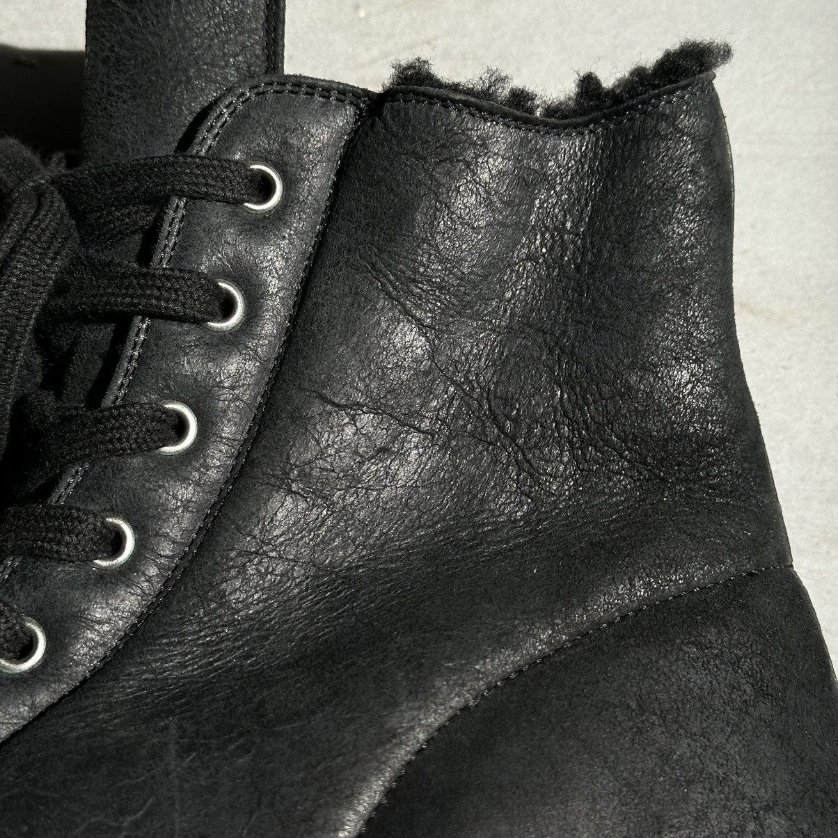 Rick Owens Rick Owens Shearling High-Sneakers FW17 Size US 8 / EU 41 - 9 Thumbnail