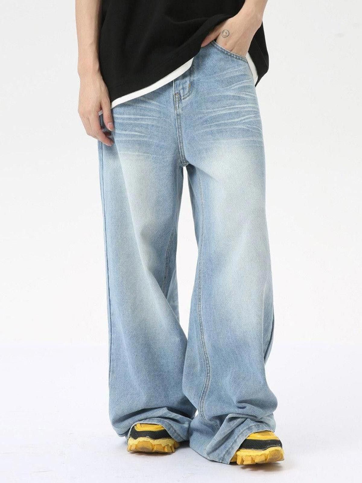 Vintage Blue Wide Leg Baggy Denim Jeans Size US 30 / EU 46 - 3 Thumbnail