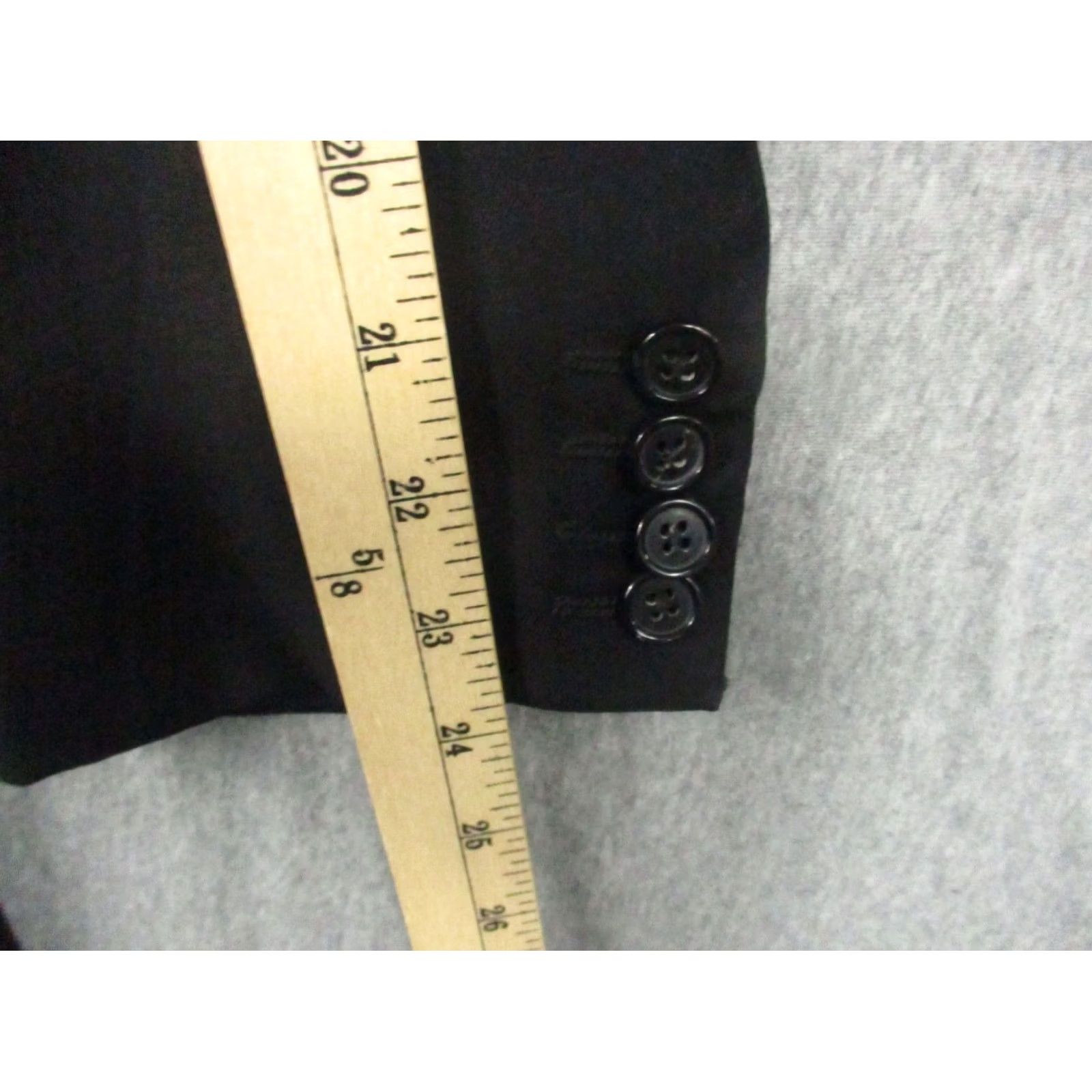 Ermenegildo Zegna Ermenegildo Zegna Blazer 42 Black Tuxedo Jacket Blazer Men 42 Black Solid Notch Lapel Six-Button Single-Breasted Vintage: No Size 42R - 6 Thumbnail