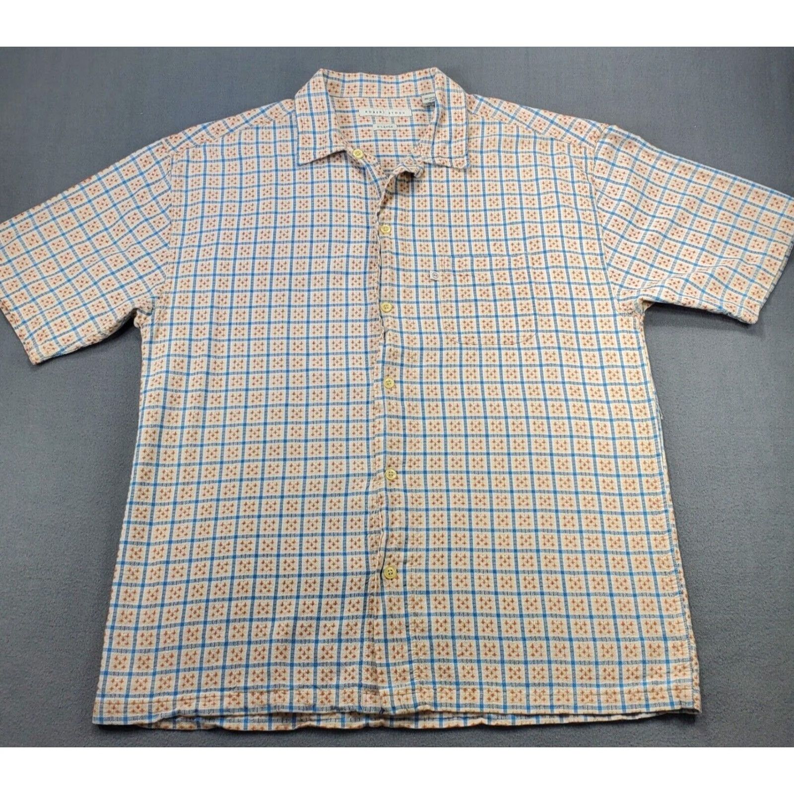 Vintage VINTAGE Robert Stock Shirt Adult XL Button-Up Short Sleeve Casual Size US XL / EU 56 / 4 - 2 Thumbnail