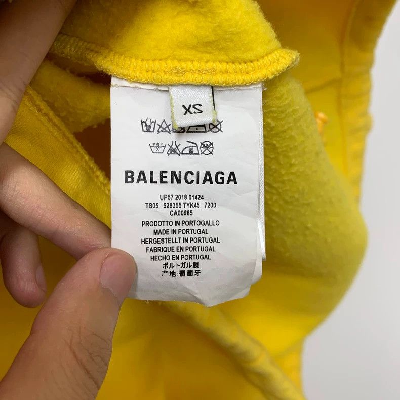 Balenciaga Balenciaga Yellow hooded sweatshirt Size US XS / EU 42 / 0 - 6 Thumbnail