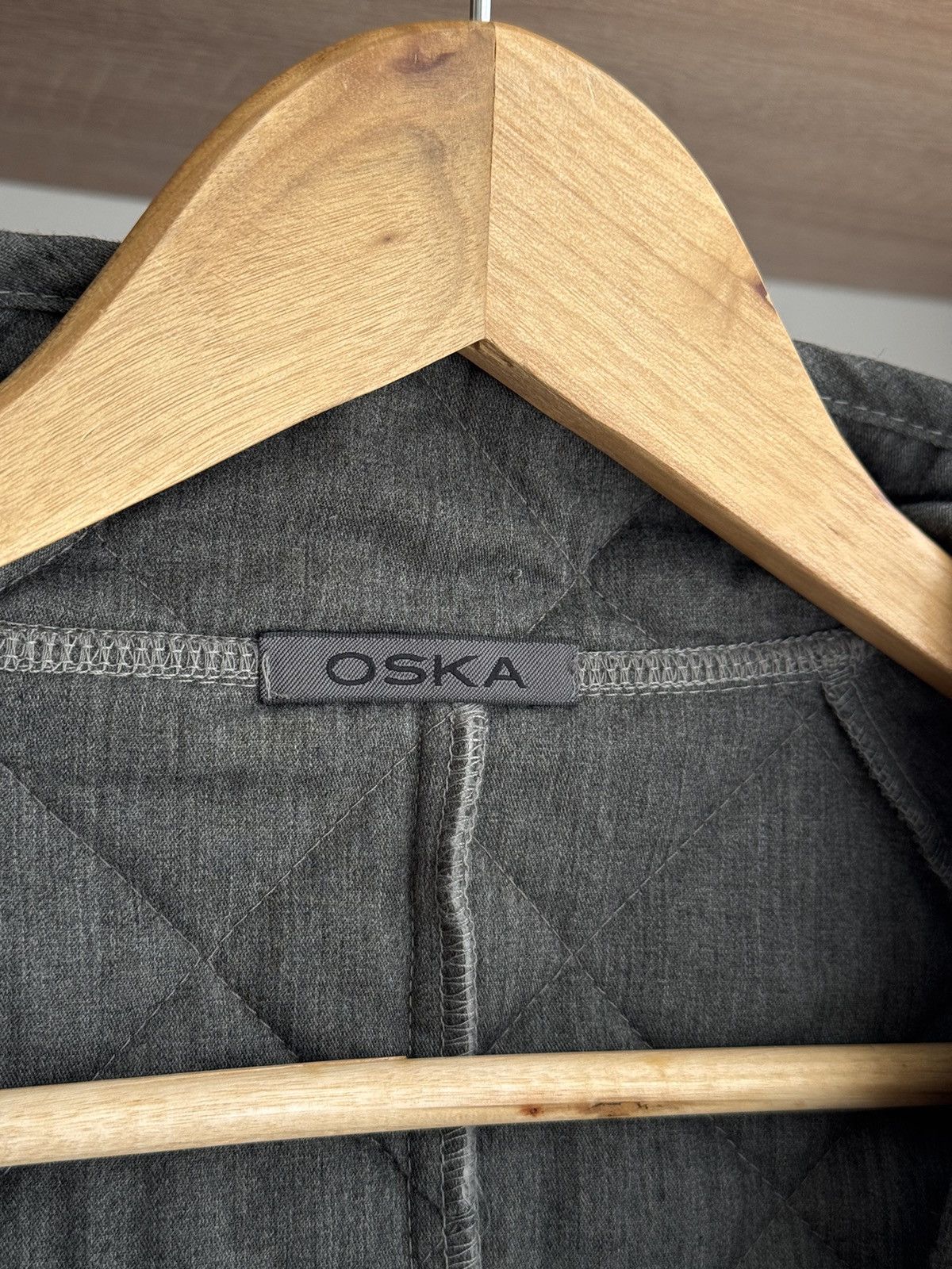 Vintage Vintage Oska Grey Wool Luxury Double Zip Quilted Jacket Size S / US 4 / IT 40 - 6 Thumbnail