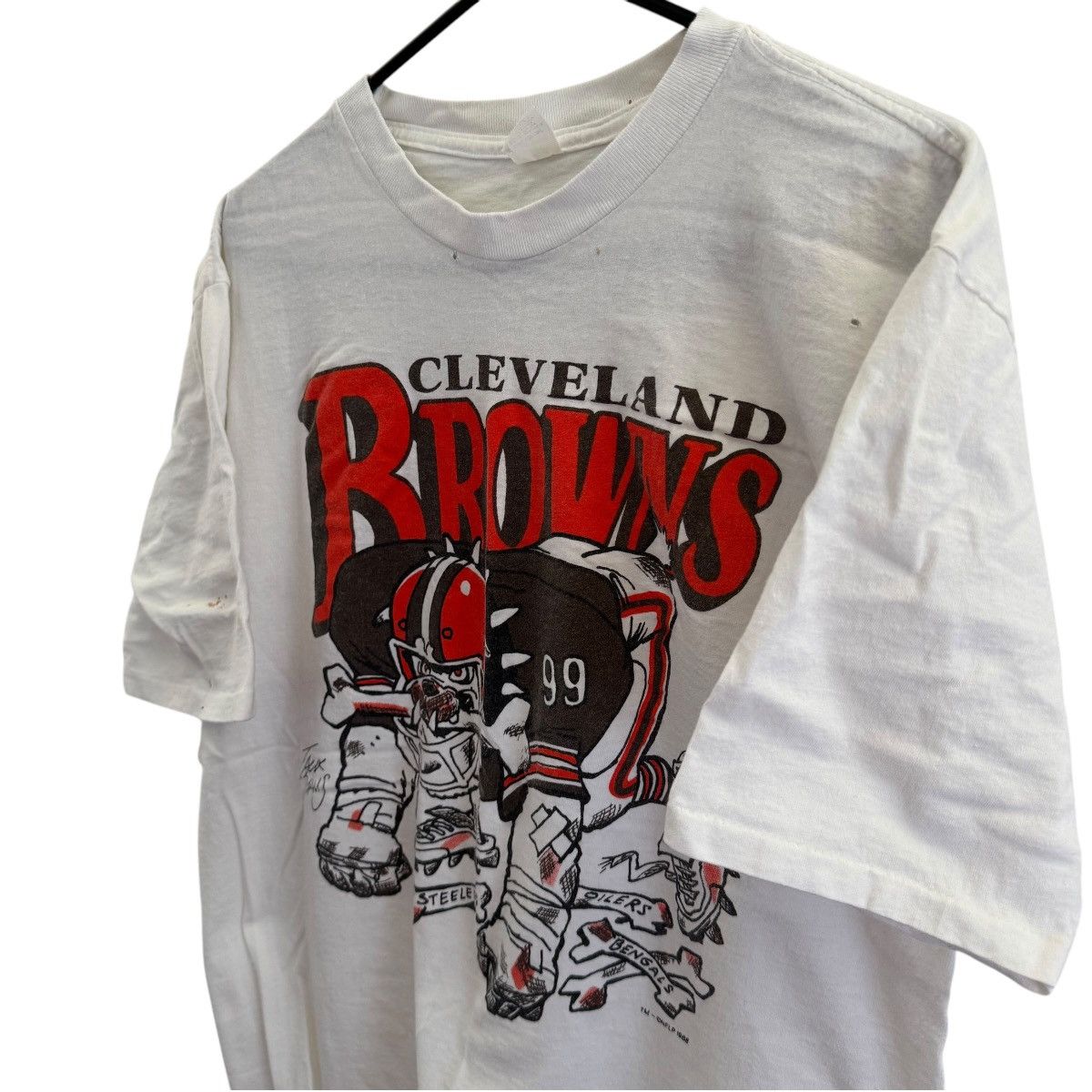 Vintage vintage cleveland browns dog pound single stitch t shirt Size US XL / EU 56 / 4 - 3 Thumbnail