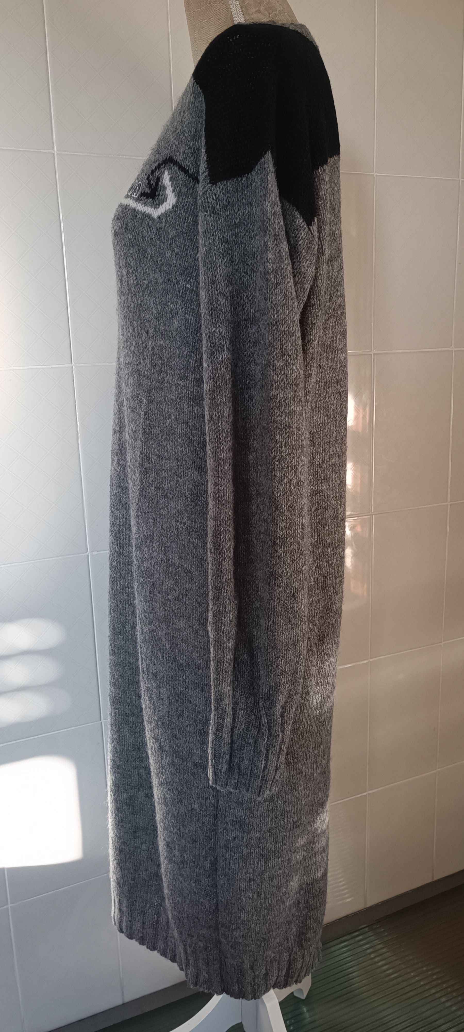 Prada Gray wool maxi dress - V-neckline Size L / US 10 / IT 46 - 9 Thumbnail
