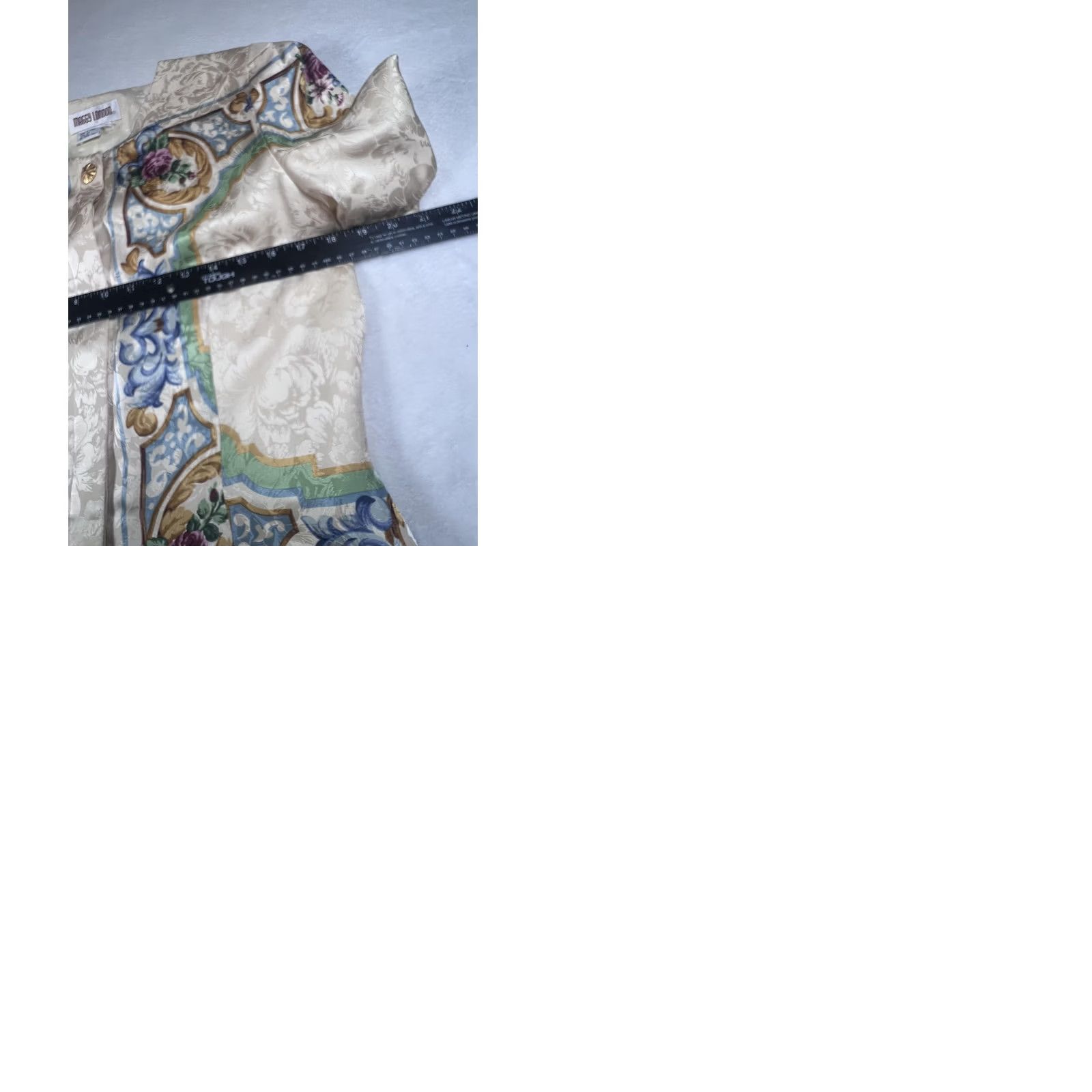 MAGGY LONDON Maggy London Skirt Suit Womens 8 White Silk Floral Pleated Short Sleeve Set 2 Piece Vintage No Size 30" / US 8 / IT 44 - 11 Thumbnail