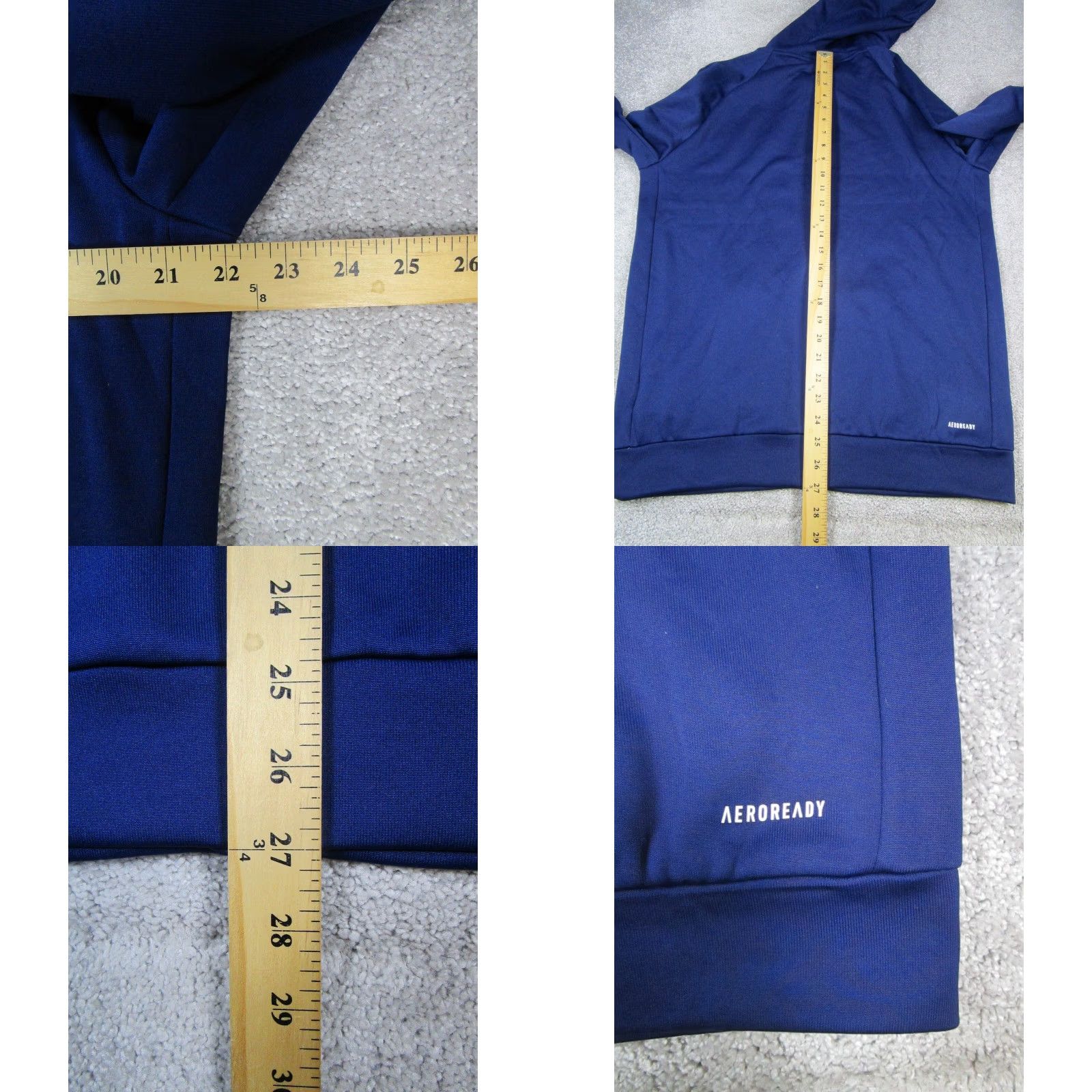 Adidas Adidas Jacket Mens Medium Blue Aeroready Running Full Zip - Track / Activewear Mens Medium Blue Full Zip Jacket Size US M / EU 48-50 / 2 - 8 Thumbnail