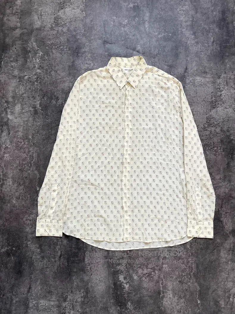 Saint Laurent Paris Saint Laurent Paris size 41 Silk full print poker shirt Size US S / EU 44-46 / 1 - 1 Thumbnail