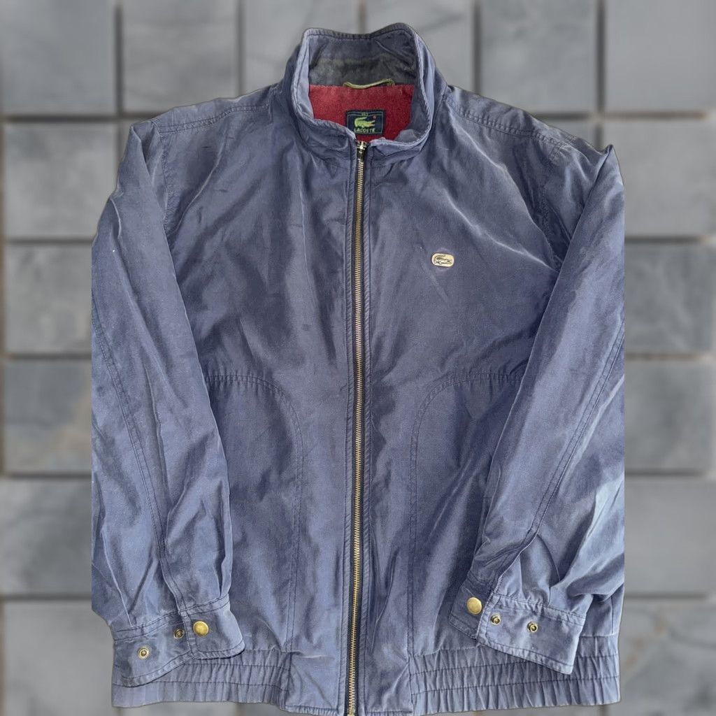 Lacoste VINTAGE Lacoste Jacket Lacoste 50/3 Full Zip Blue XL Men Fleece Lined Windbreaker Size US XL / EU 56 / 4 - 1 Thumbnail