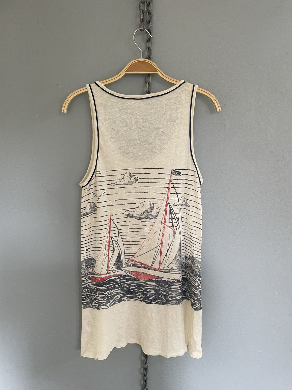 Ralph Lauren × Vintage Ralph Lauren RL Sailing Team AOP tank top Size M / US 6-8 / IT 42-44 - 2 Thumbnail