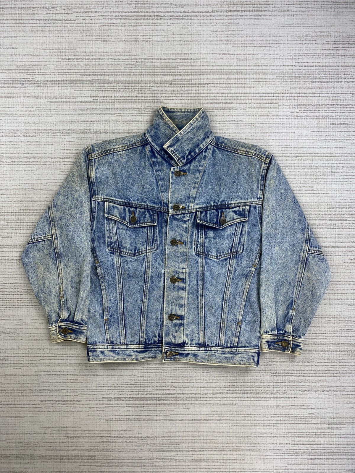 Japanese Brand × Vintage Vintage 90s Marucelossa Acid Wash Denim Jacket Size US M / EU 48-50 / 2 - 5 Thumbnail