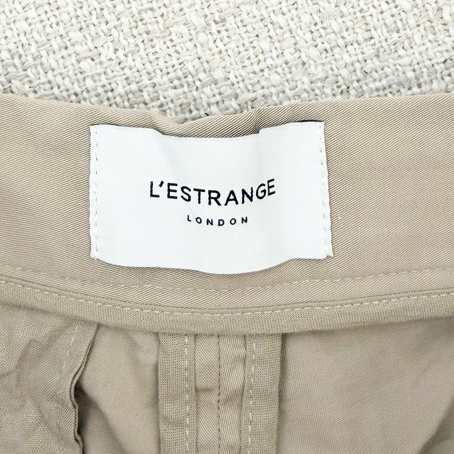 L'estrange London L'Estrange Tan Organic Cotton Flat Front Pants Sz M Size US 31 - 3 Thumbnail