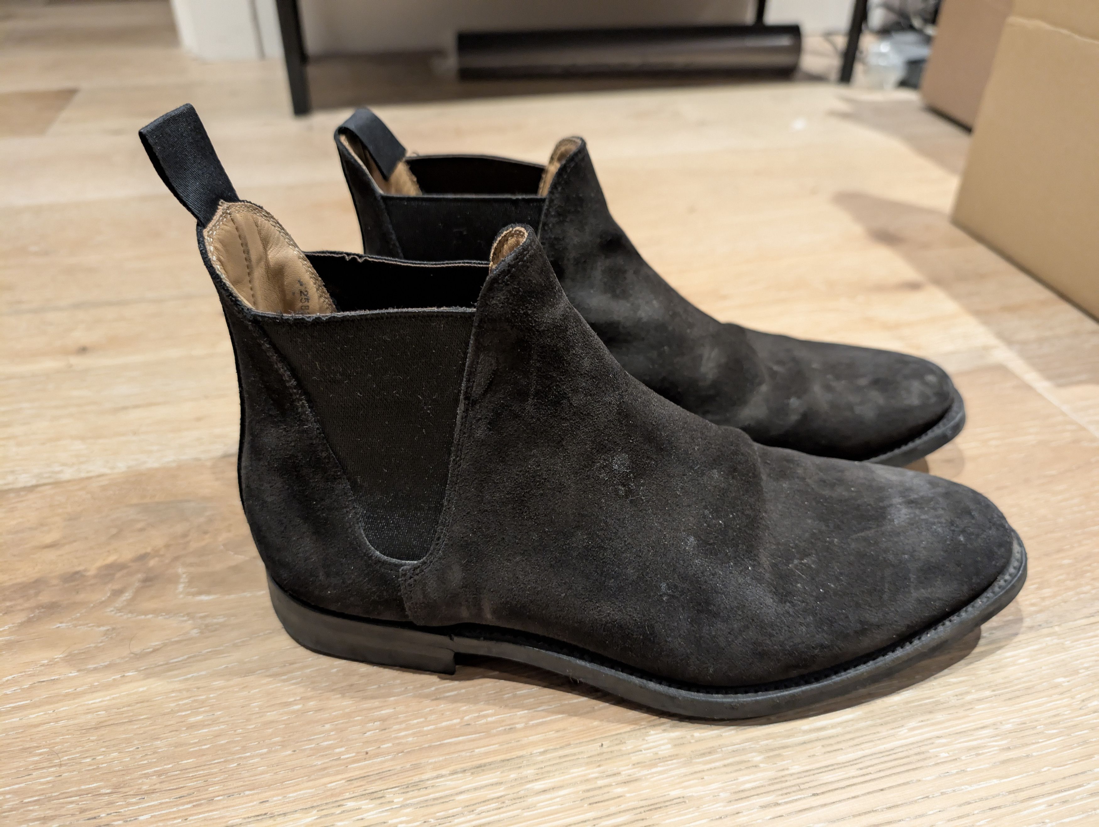 Northcote Crockett Waxed Calf Leather Chelsea Rough Out Suede Boots