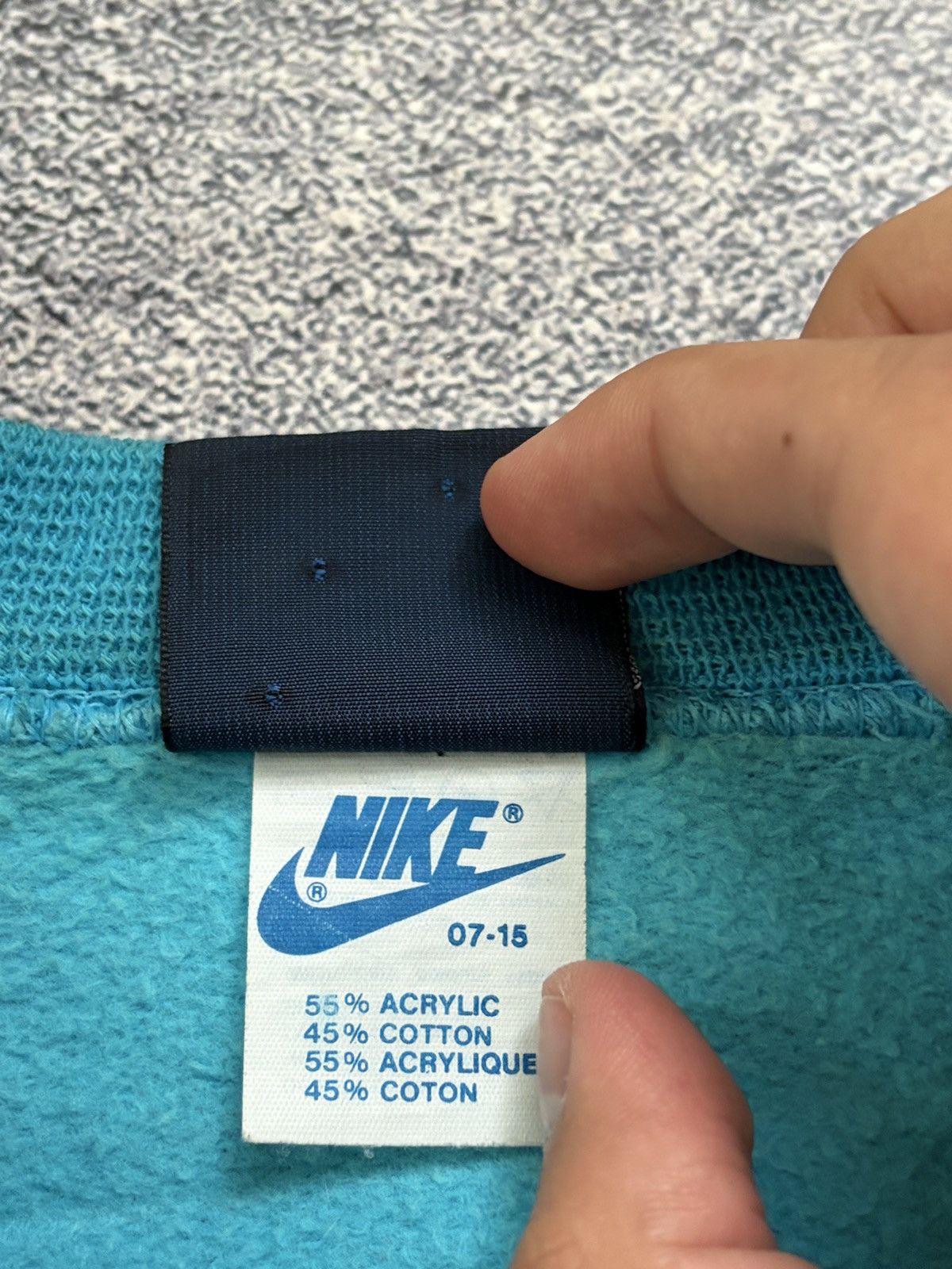 Nike Vtg 80s Nike Oregon Sweatshirt Italy Teal Embroidered S Size US S / EU 44-46 / 1 - 5 Thumbnail