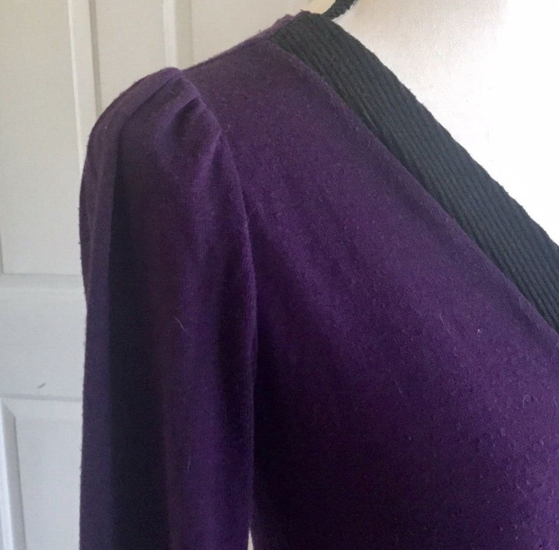 Vintage LVLX BLACK & PURPLE EMBROIDERED ZIP UP SWEATER TUNIC TOP Size M / US 6-8 / IT 42-44 - 5 Thumbnail
