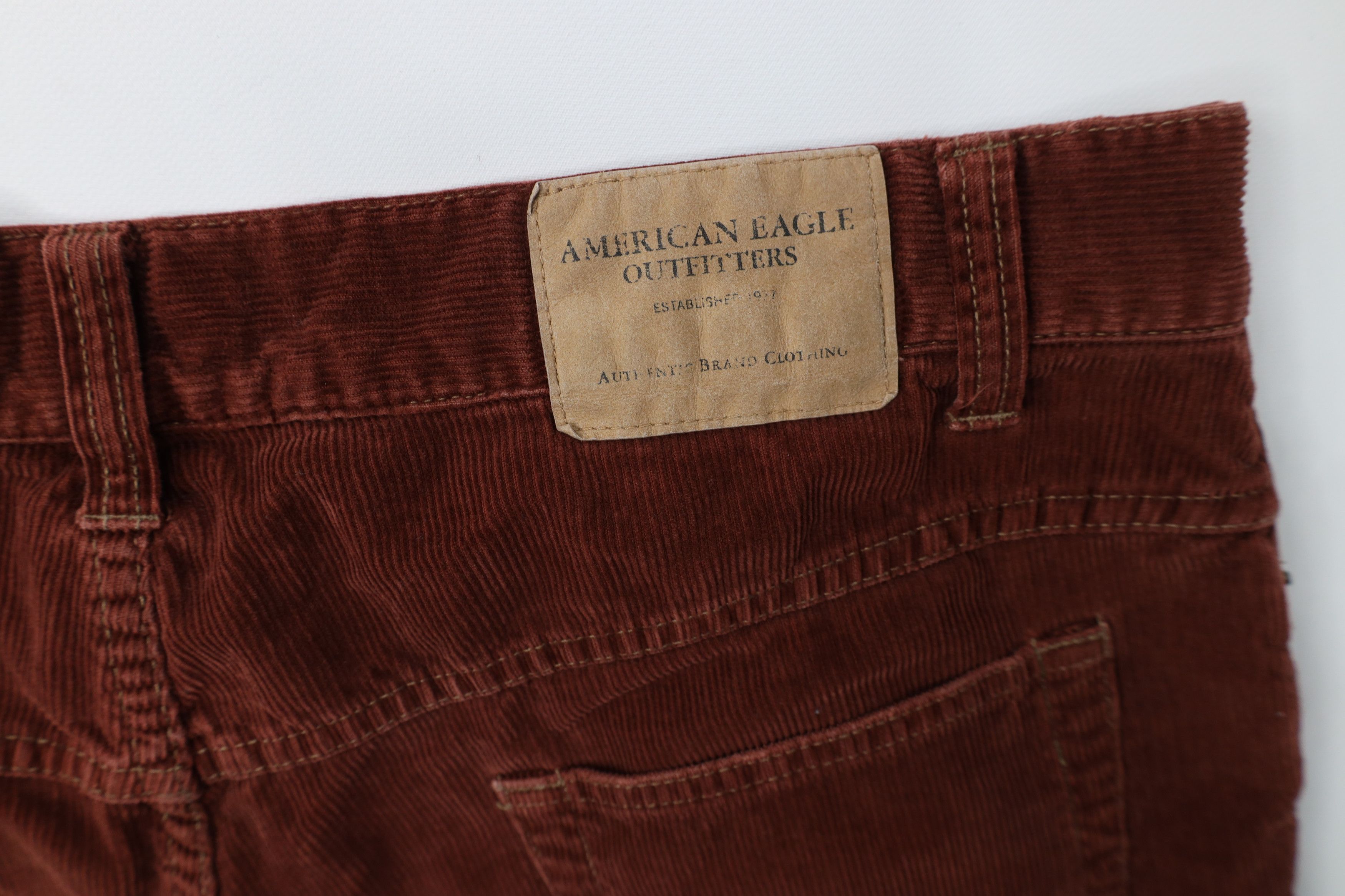 American Eagle Outfitters Vintage 90s Y2K American Eagle Corduroy Chino Pants Red Size US 34 / EU 50 - 14 Thumbnail