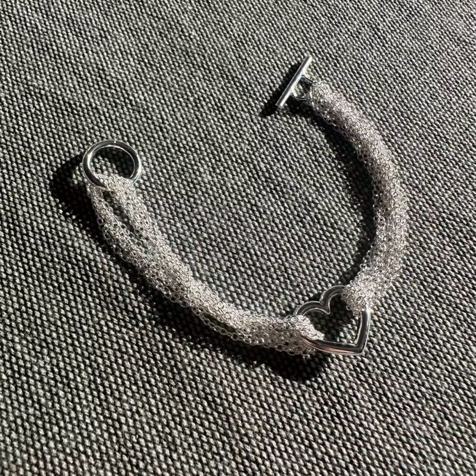 Other Sterling Silver Tassel Heart Bracelet Size ONE SIZE - 3 Thumbnail