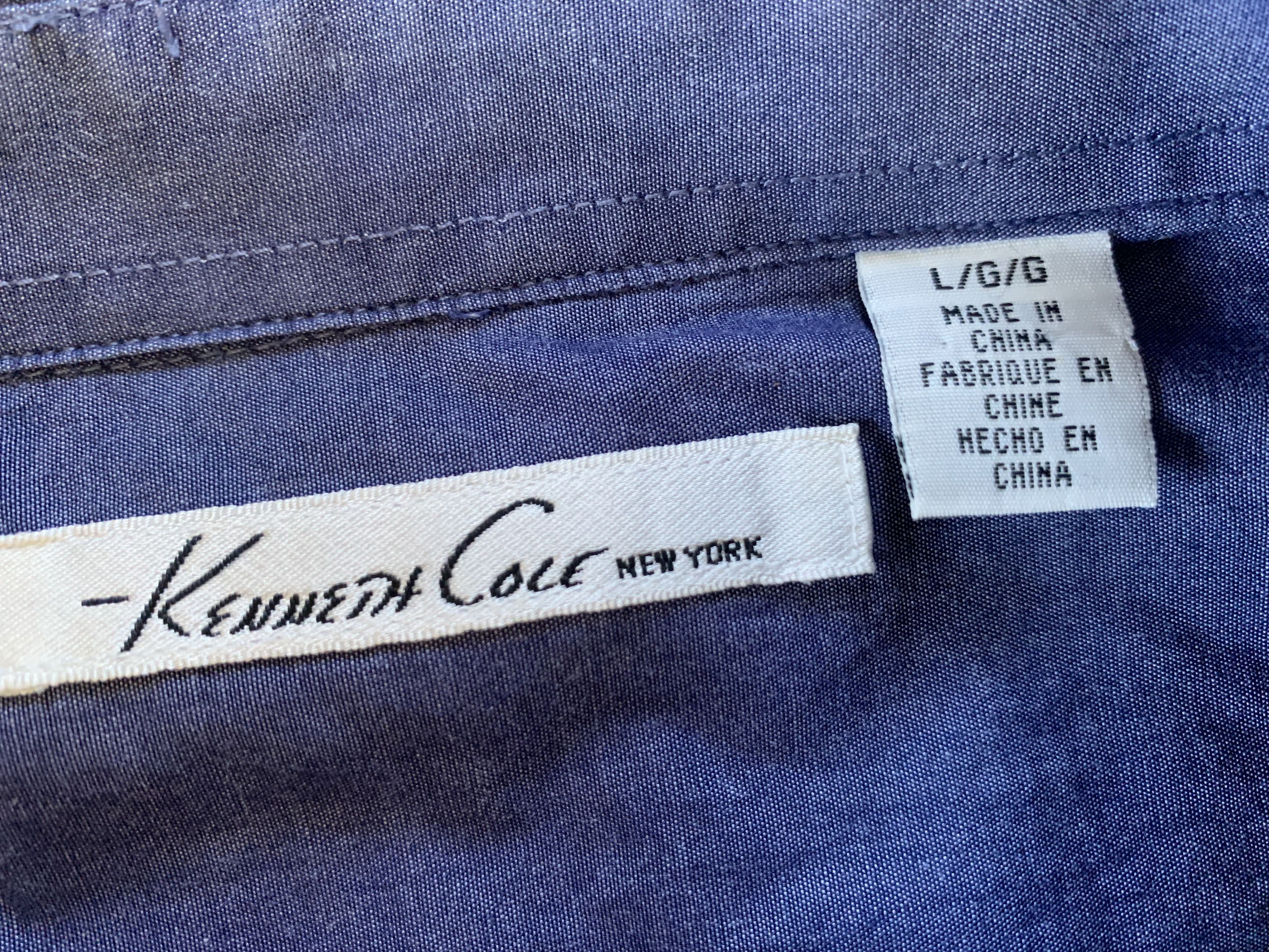 Kenneth Cole Kenneth Cole Mens Cotton Dress Shirt Size US L / EU 52-54 / 3 - 6 Thumbnail
