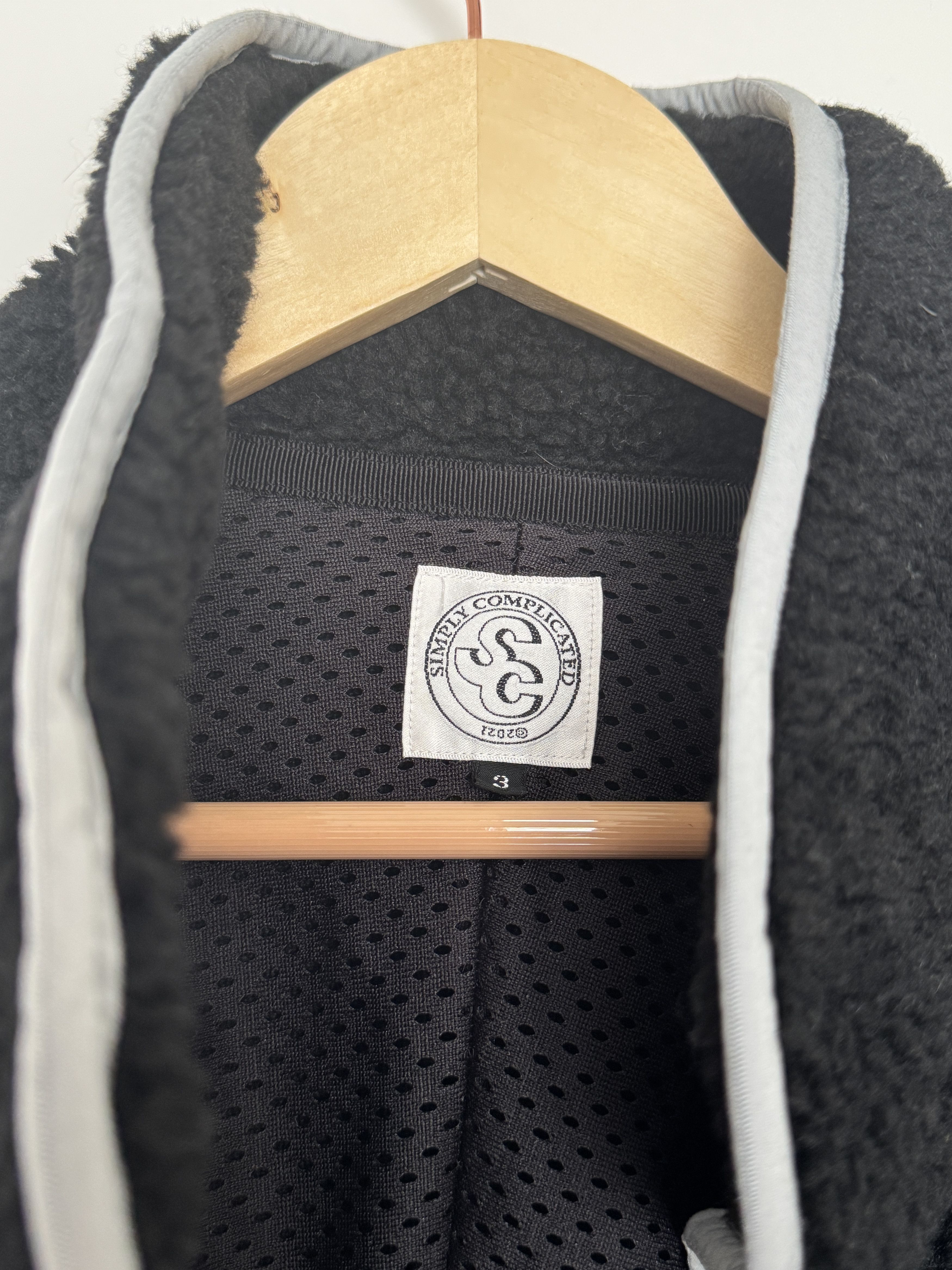 Japanese Brand SIMPLYCOMPLICATED C-ALL FLEECE JACKET BLACK Size US L / EU 52-54 / 3 - 7 Thumbnail