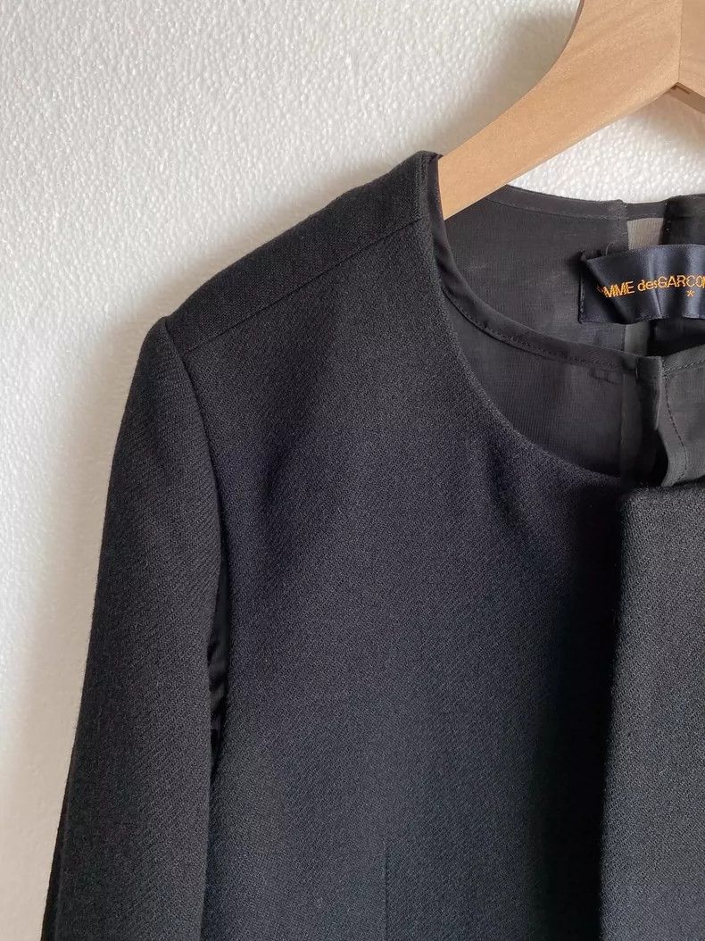 Comme des Garcons Comme Des Garcons Mesh stitching deconstructed wool coat Size S / US 4 / IT 40 - 3 Thumbnail