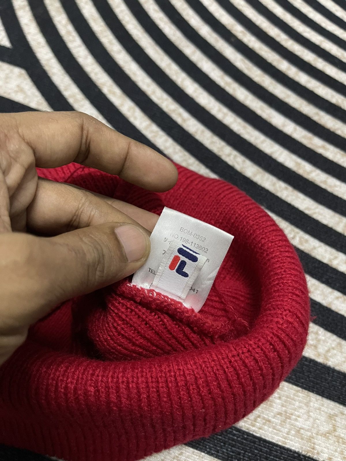 Fila 90s FILA EMBROIDERED BEANIE HAT Size ONE SIZE - 5 Thumbnail
