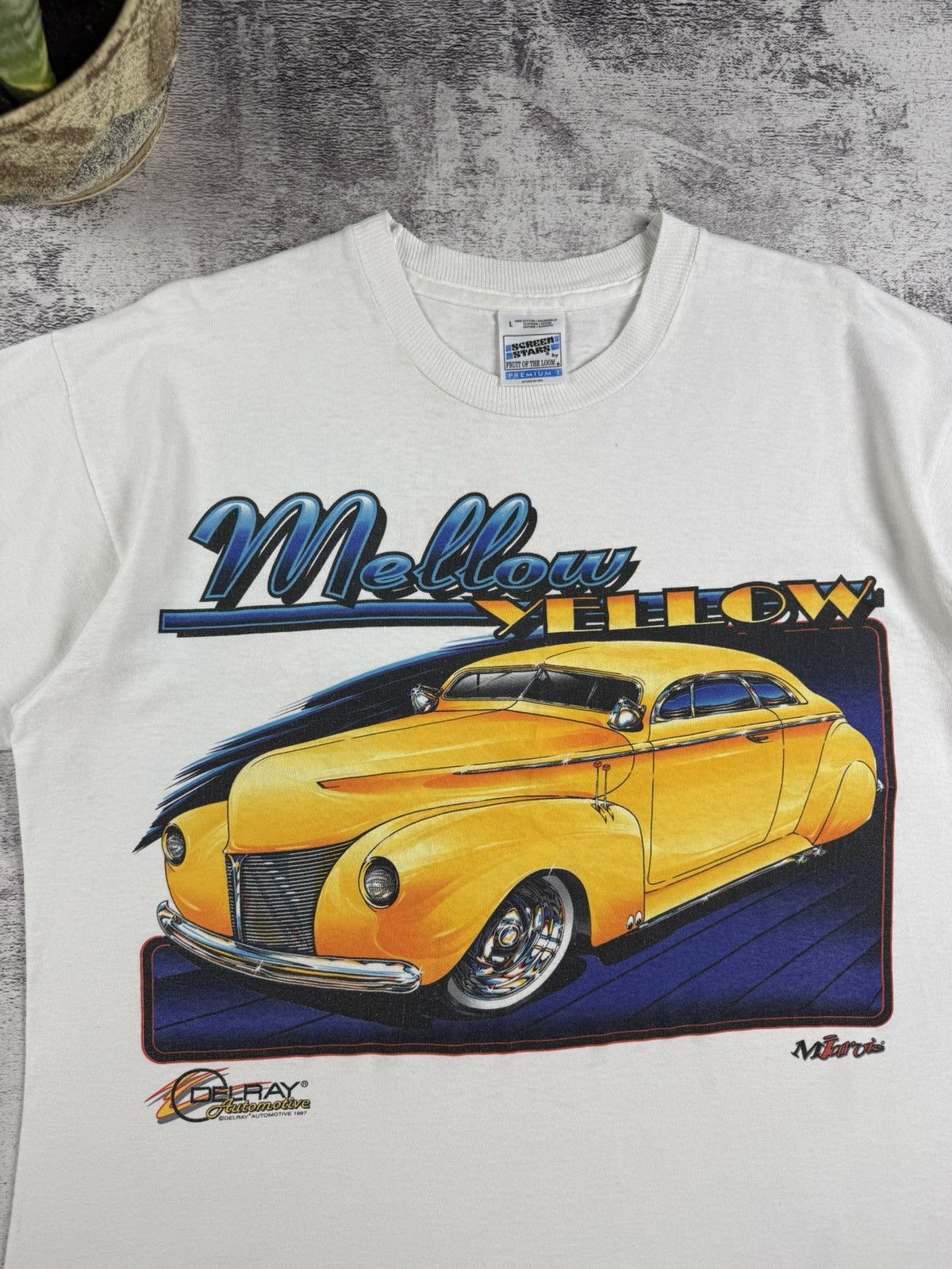 Other Mellow Yellow Honda 1997 Delray Moto Formula 1 T Shirt Tee Size US L / EU 52-54 / 3 - 12 Thumbnail