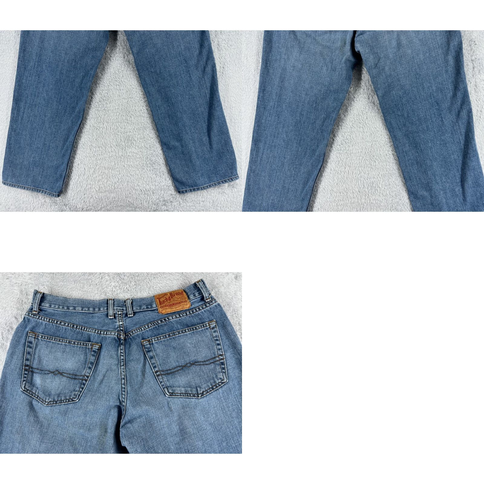 Lucky Brand Lucky Brand Jeans Mens 34 Blue Denim 100% Cotton Classic Relaxed Straight 5-Pocket Design Zip Closure Regular Size 33x27 Men's Jeans Blue Denim Size US 34 / EU 50 - 10 Thumbnail
