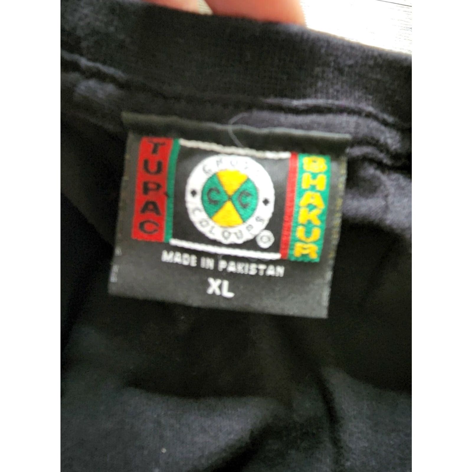 Vintage VINTAGE Cross Colours X Tupac Shakur 2Pac Crop Tank Mens XL Cropped Workout Tank Shirt T-Shirt Unisex Adults Black Cotton Graphic Print 90s Music Mens Size US XL / EU 56 / 4 - 3 Thumbnail