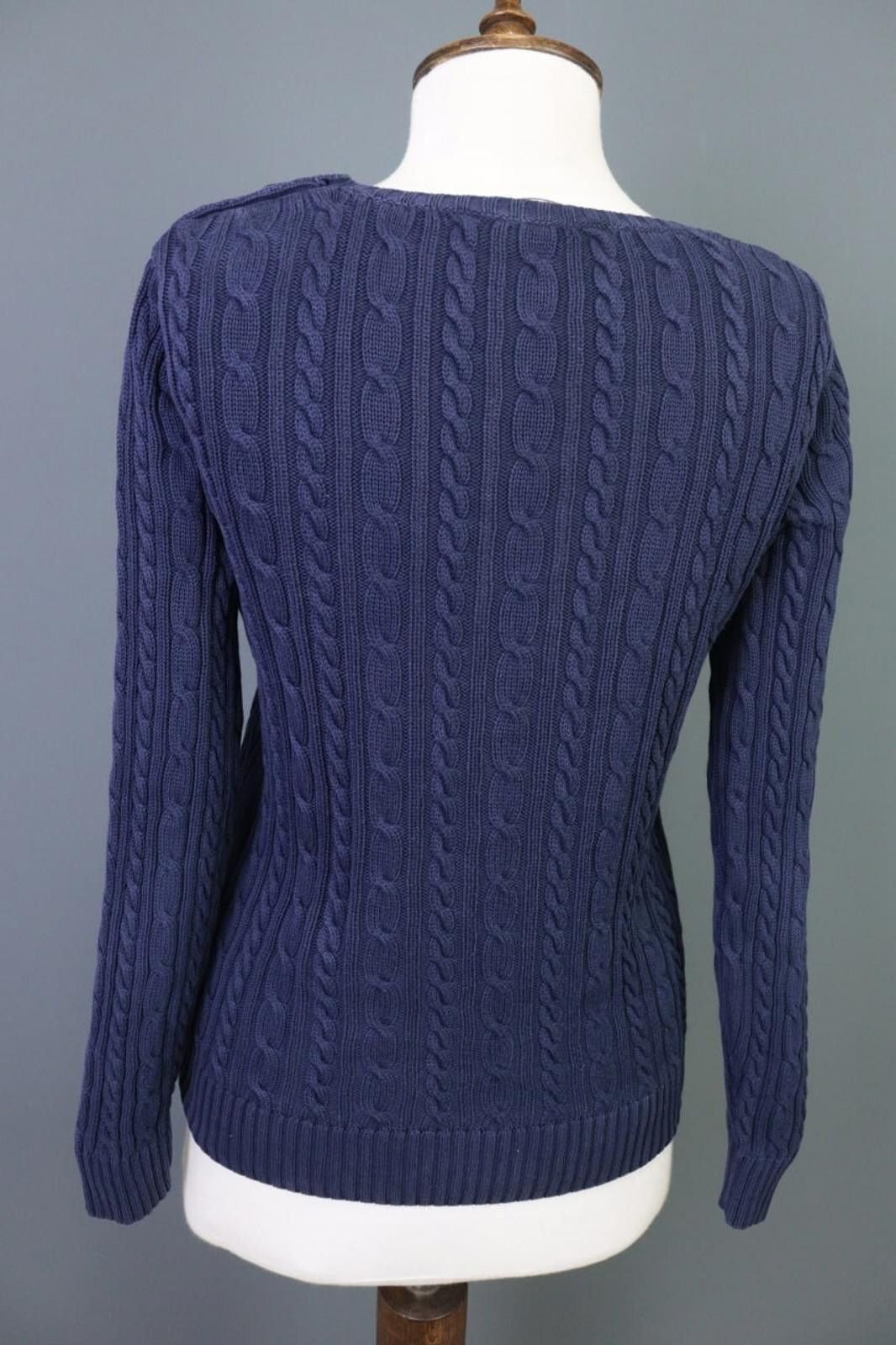 Polo Ralph Lauren Ralph Lauren Blue Cable Knit Crew Neck Sweater Size S Size S / US 4 / IT 40 - 9 Thumbnail