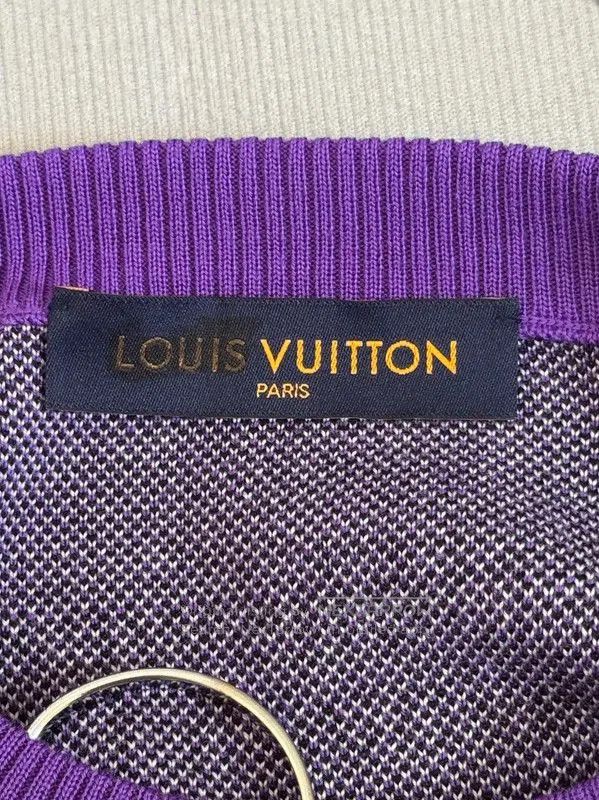 Louis Vuitton Louis Vuitton Purple Men's Knit Sweater . Size US XL / EU 56 / 4 - 3 Thumbnail