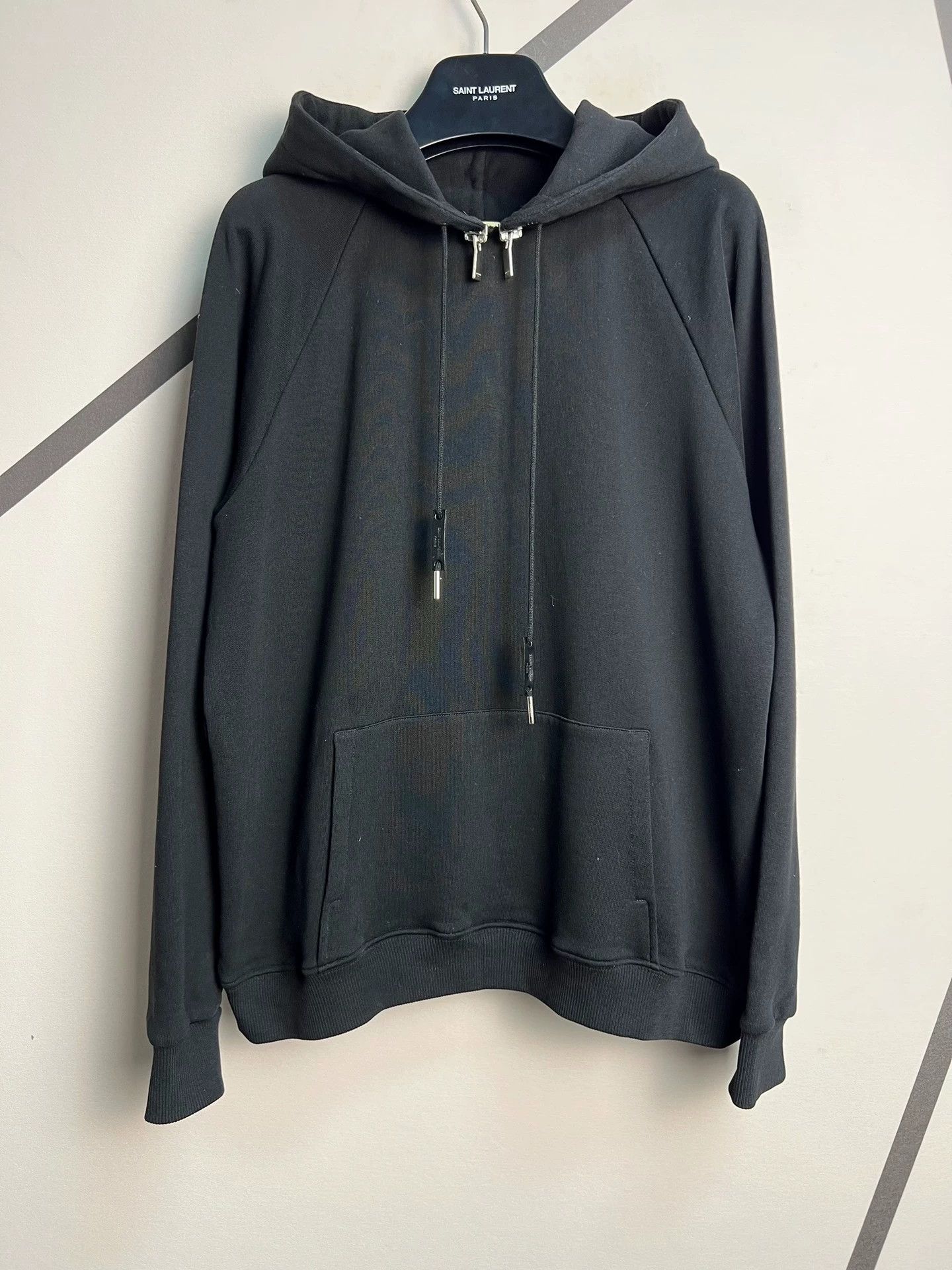 Saint Laurent Paris Black Zip Detail Sweatshirt | Grailed