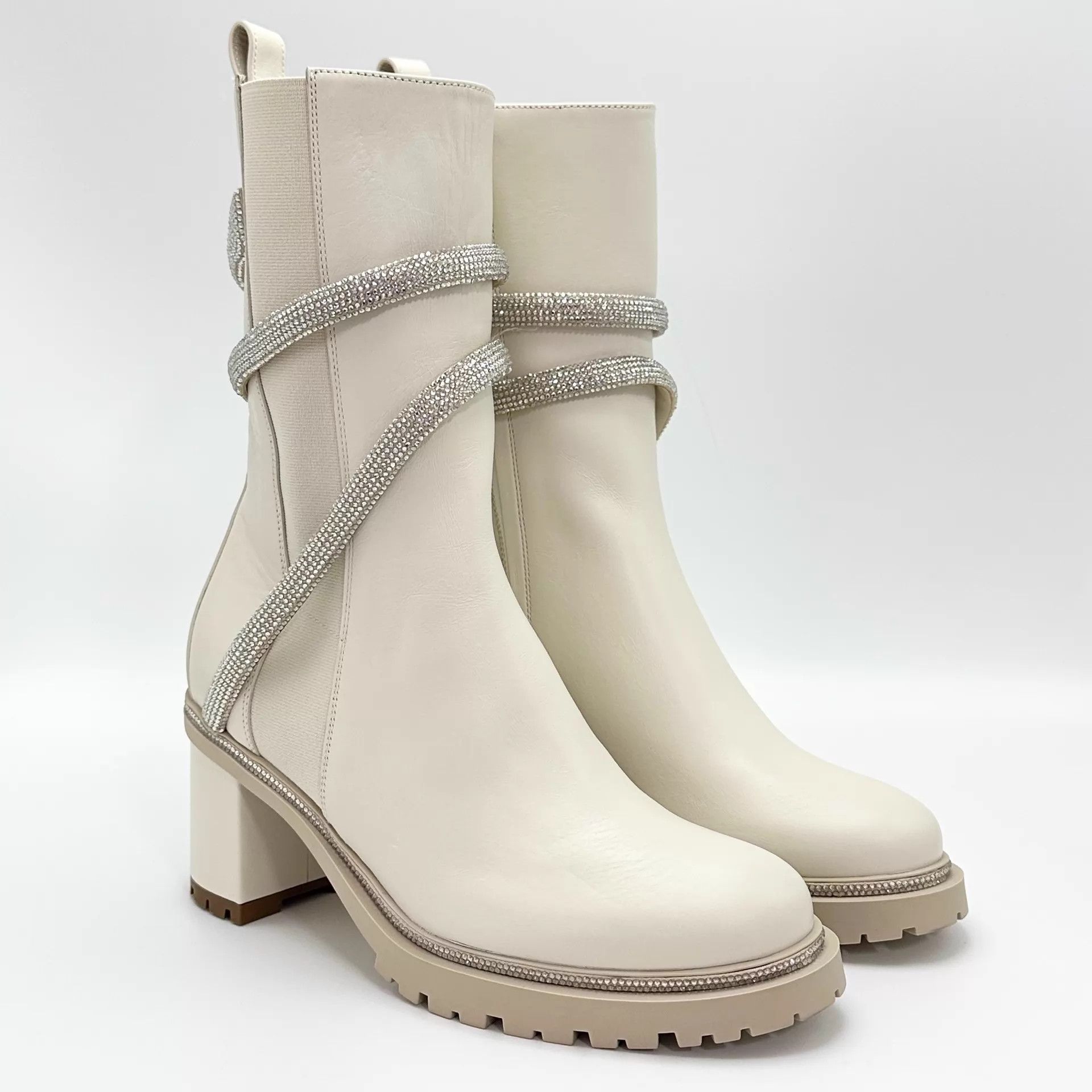Rene Caovilla RC Crystal-Embellished Short Boots 39.5 Size US 9 / IT 39 - 1 Thumbnail