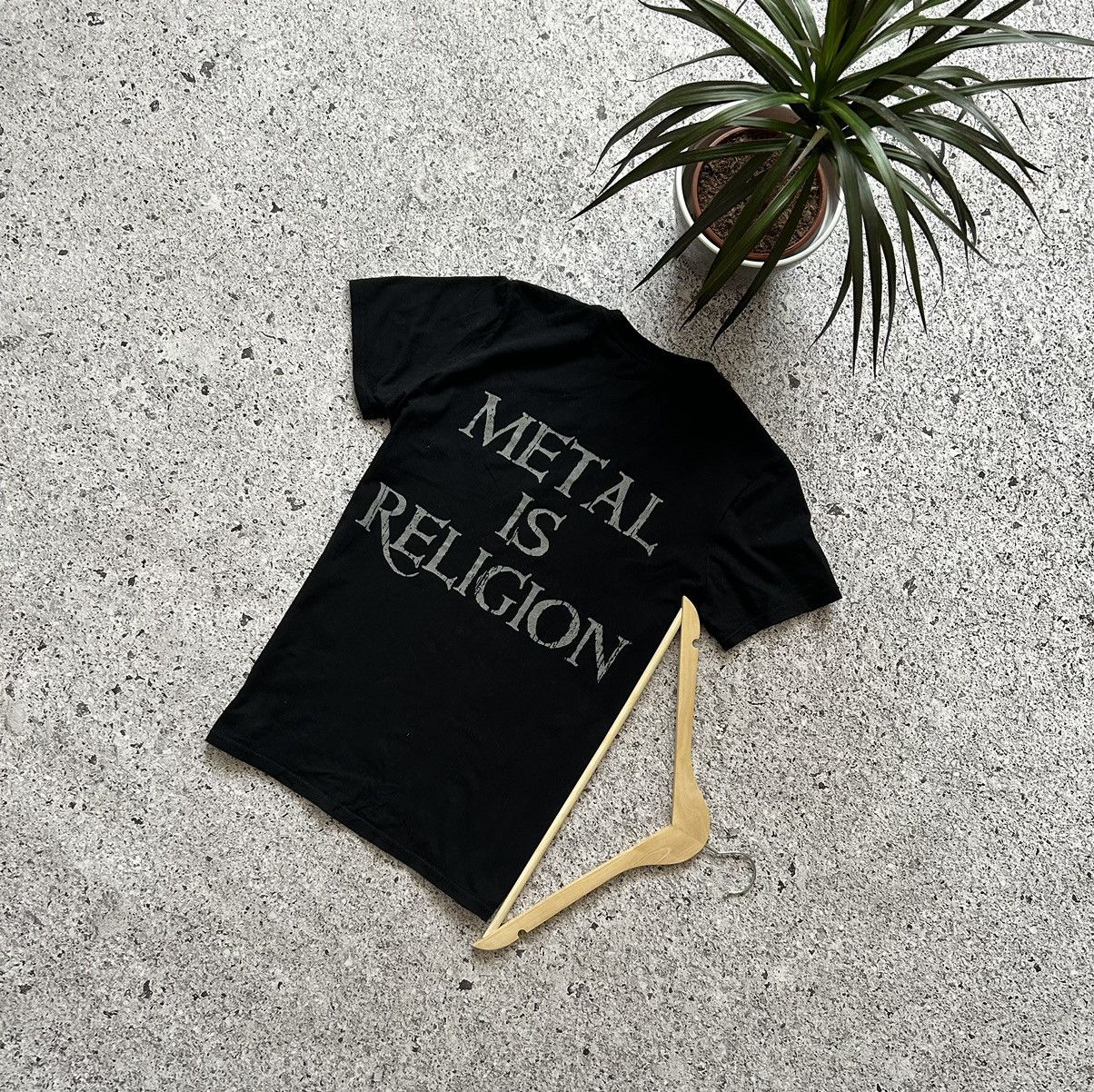 Band Tees × Vintage Vintage Powerwolf Metal Is Religion Rock Band T-shirt Size US S / EU 44-46 / 1 - 2 Thumbnail