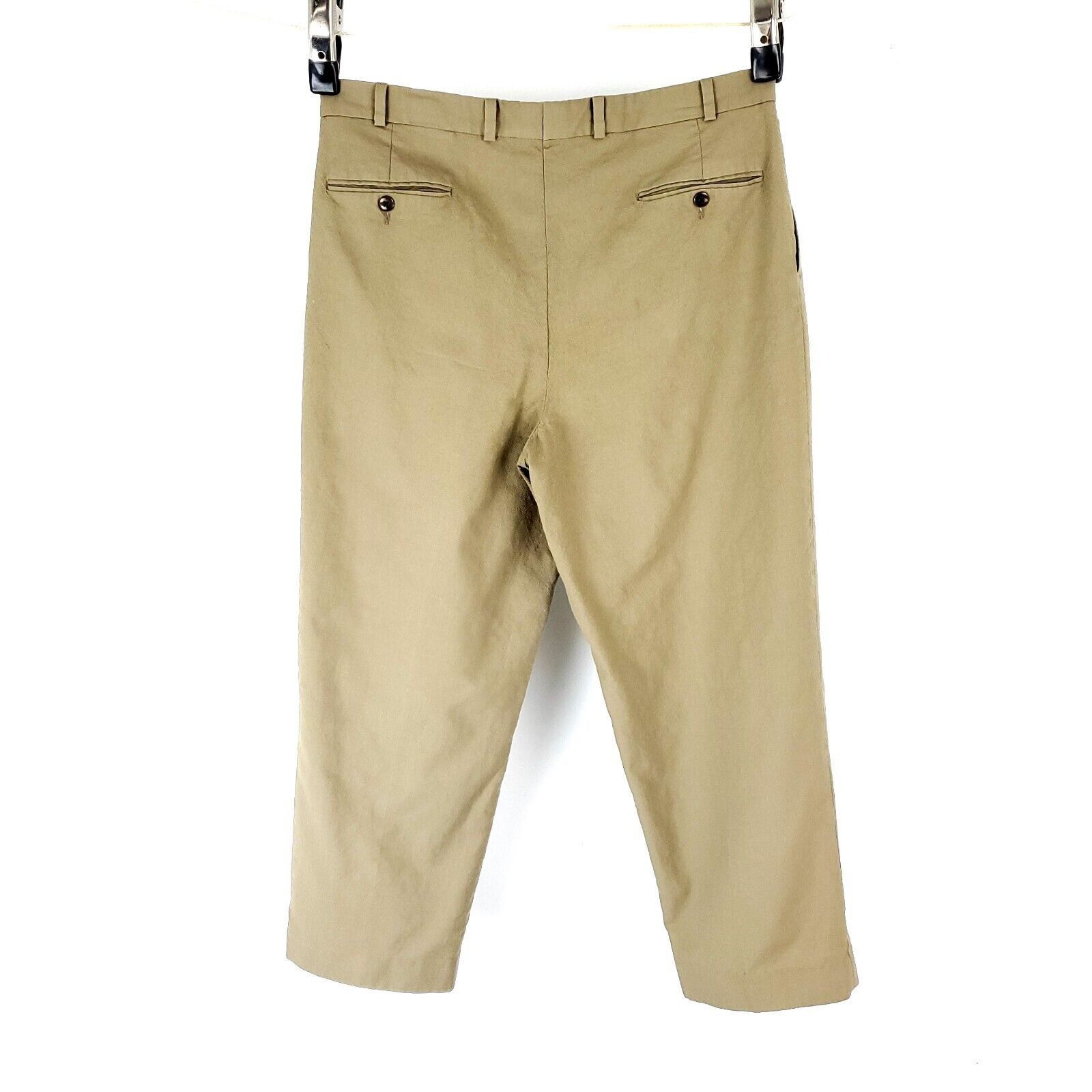 Polo Ralph Lauren Polo Ralph Lauren Textured Wool Dress Pants 35/28 Tan Pleate Size 34R - 4 Thumbnail