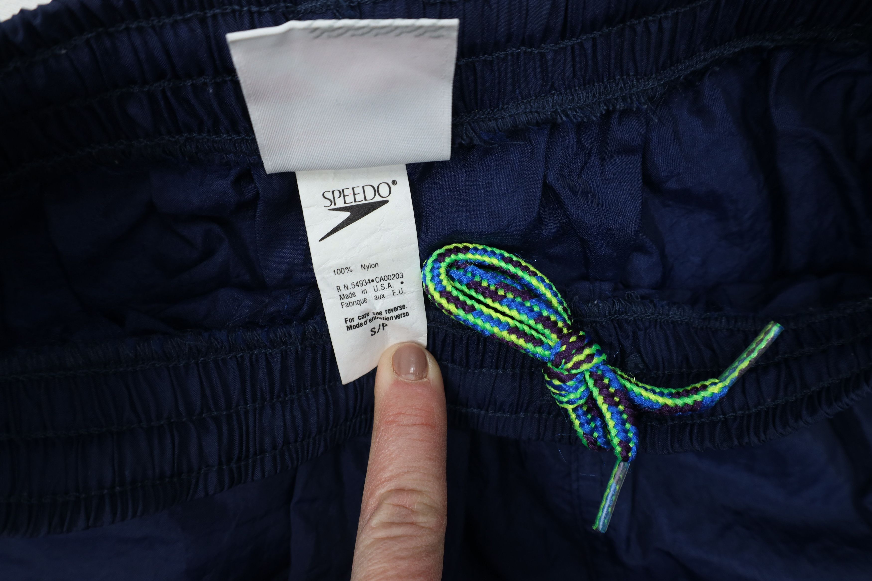 Speedo Vintage 90s Speedo Windbreaker Joggers Pants Navy Blue USA Size US 32 / EU 48 - 8 Thumbnail