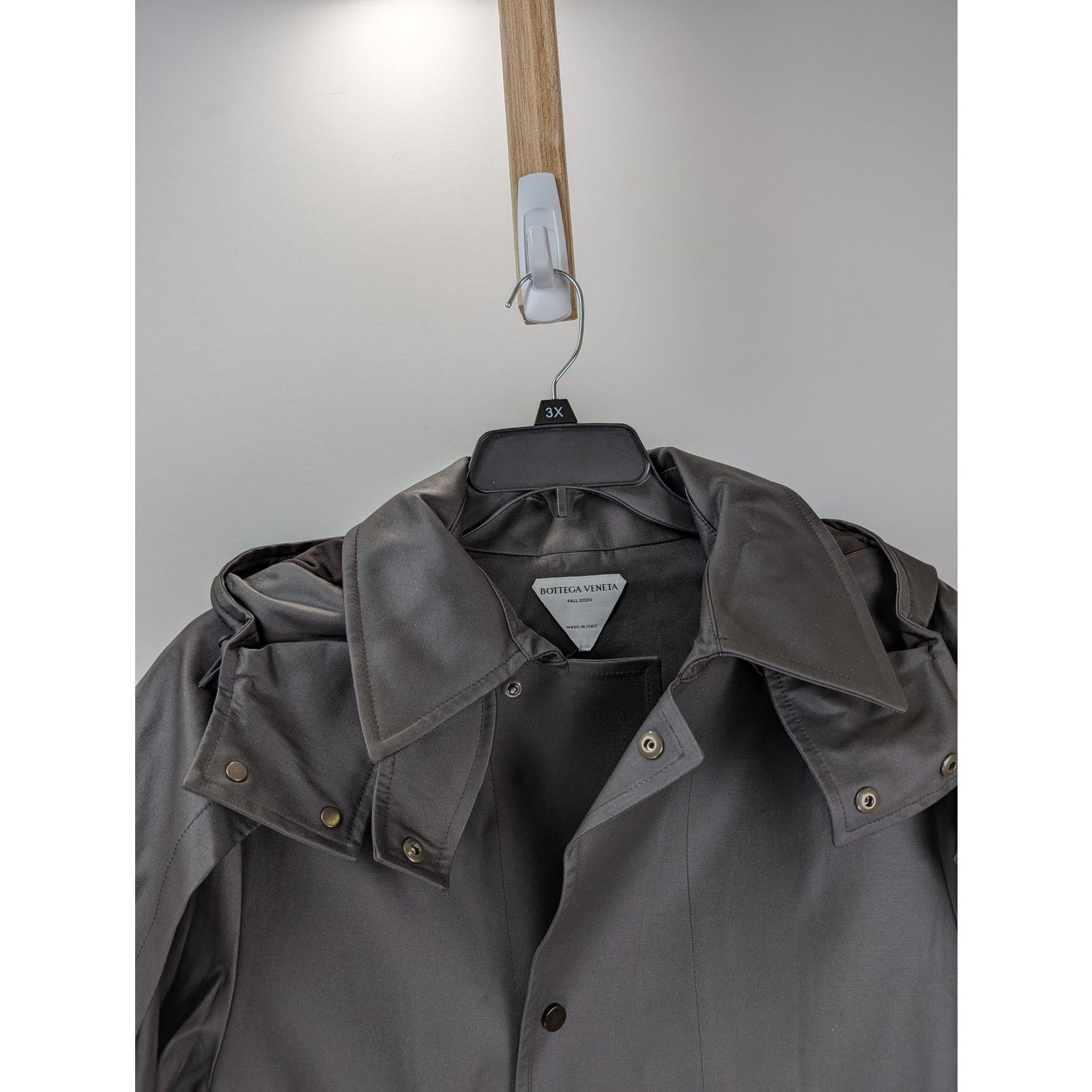 Bottega Veneta o1rshd1 Outerwear Coated Stretch Cotton Coat in Fondente Size US M / EU 48-50 / 2 - 6 Thumbnail