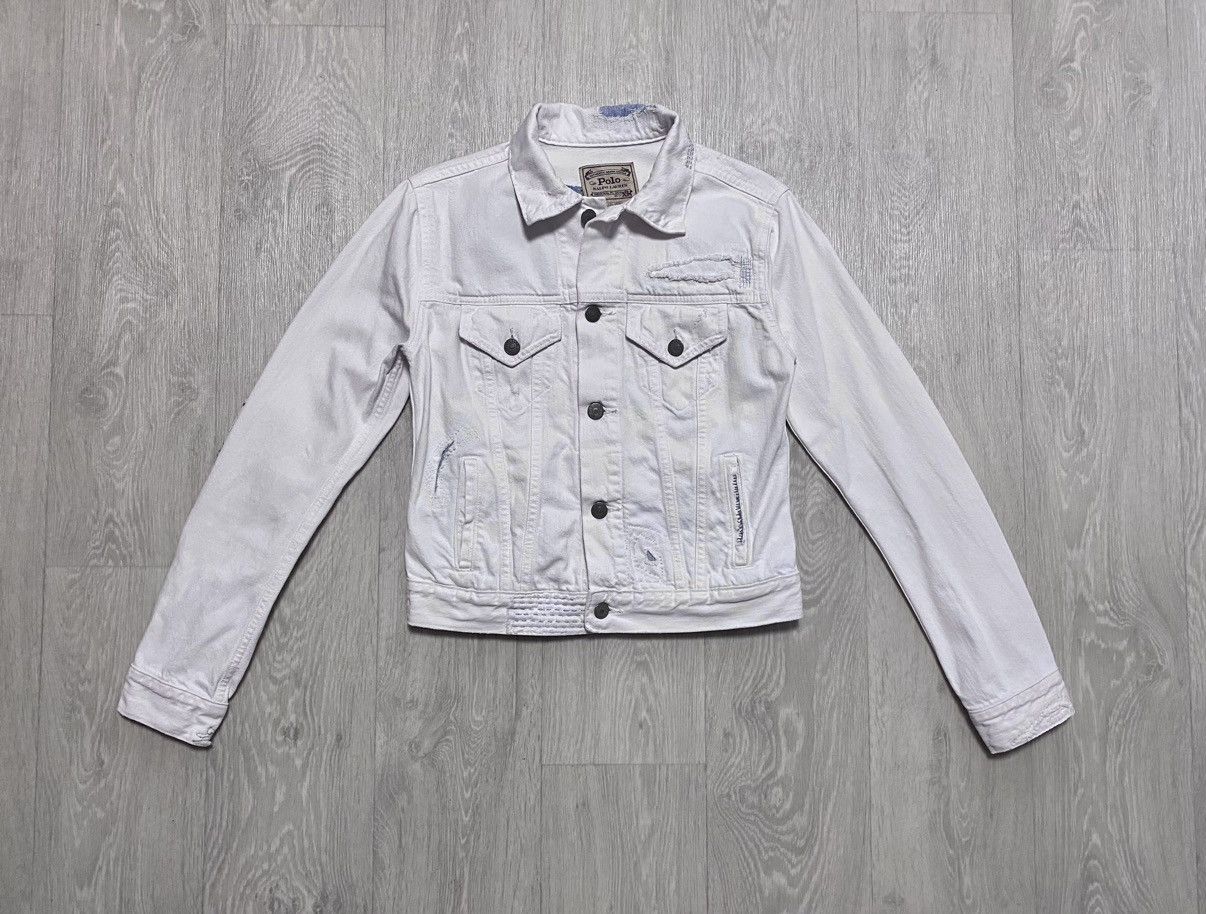 Polo Ralph Lauren Distressed Patchwork Stitched Denim Jacket