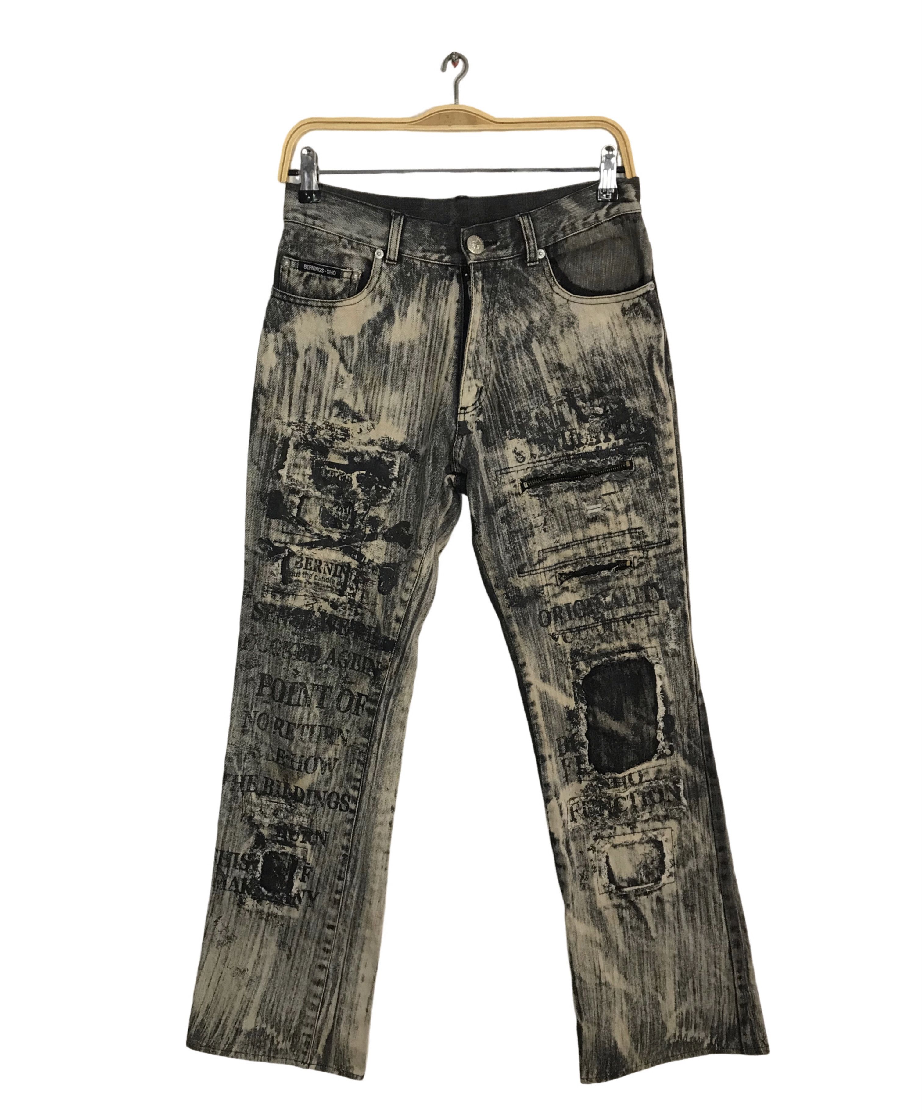 Japanese Brand Japanese Brand Mudwash Jeans Gothic Thrashed Skull Size US 28 / EU 44 - 1 Thumbnail