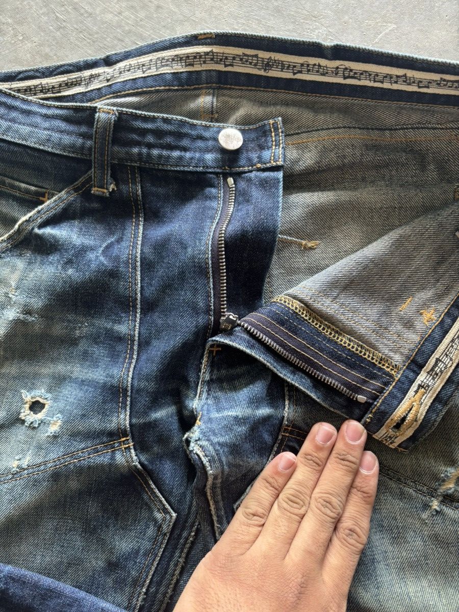 Number (N)ine DISTRESSED NUMBER (N)INE BIRDS DOUBLE KNEE CARPENTER DENIM Size US 32 / EU 48 - 4 Thumbnail