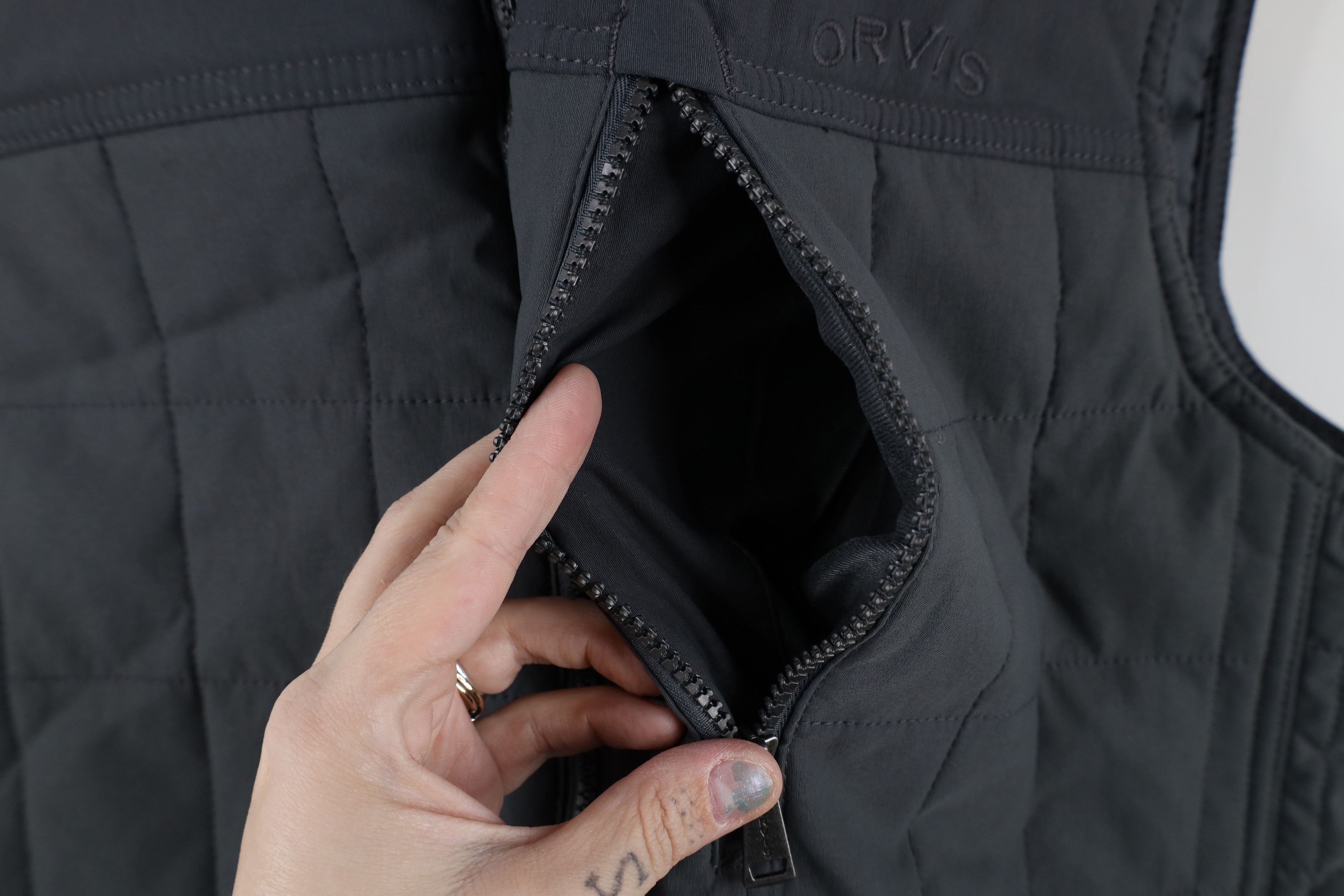 Orvis × Vintage Orvis Spell Out Quilted Full Zip Puffer Vest Jacket Gray Size US M / EU 48-50 / 2 - 5 Thumbnail