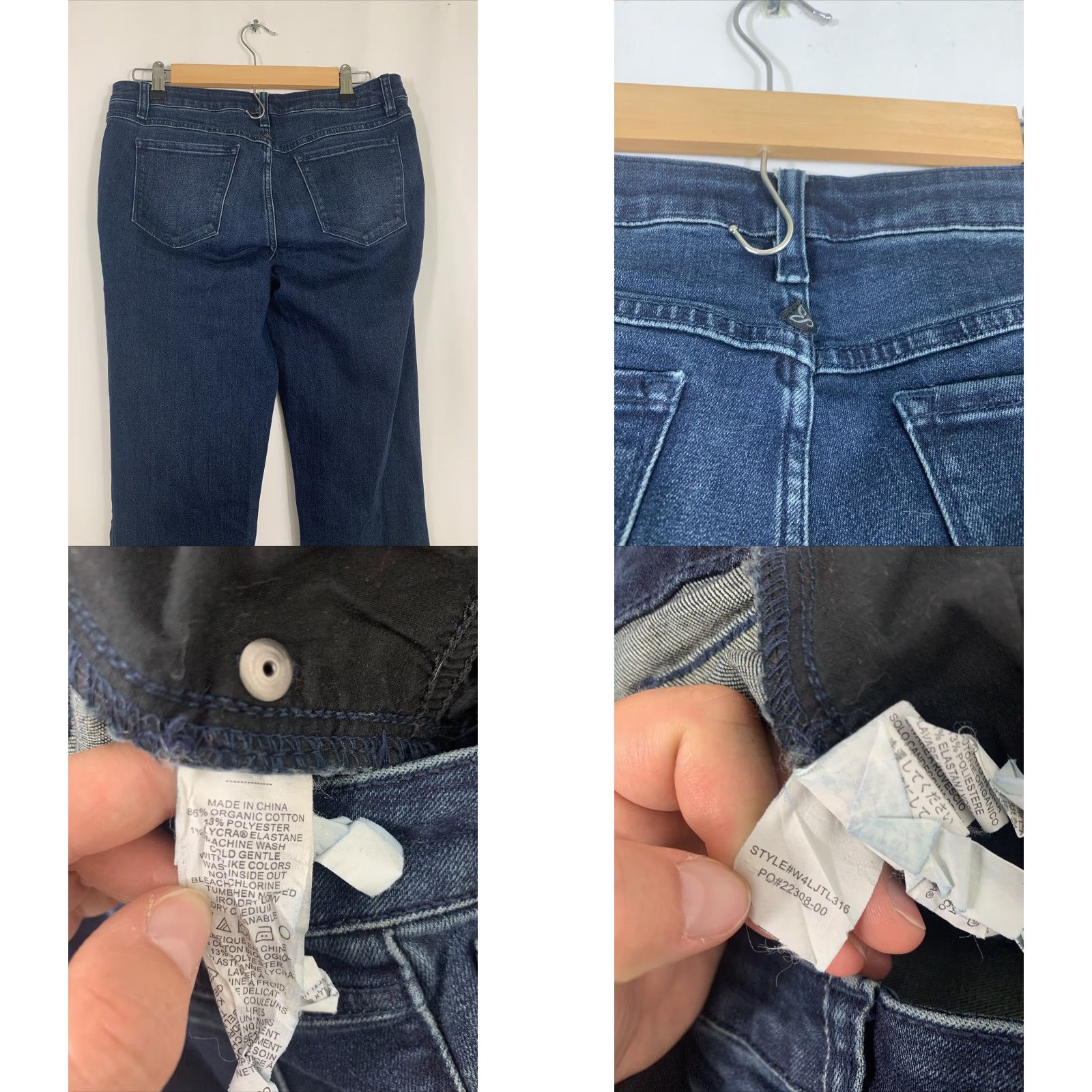 Prana VINTAGE Prana Jeans London Skinny Regular Mid Rise Dark Indigo Blue Denim 10 Womens Boys Girls? Size 32" / US 10 / IT 46 - 8 Thumbnail