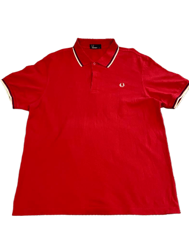 Fred Perry Vintage Fred Perry Red Embroidered Logo Polo Size XL Size US XL / EU 56 / 4 - 1 Thumbnail